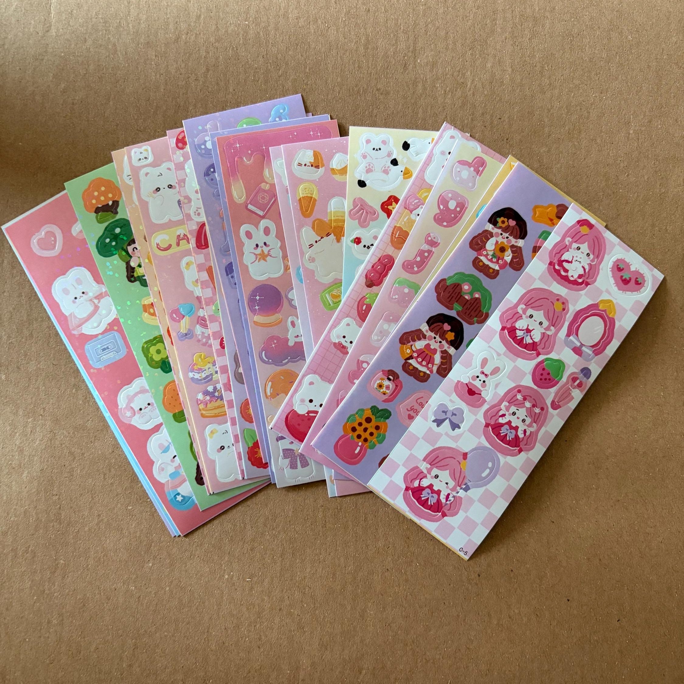 10 Sheets Cute Animal Stickers