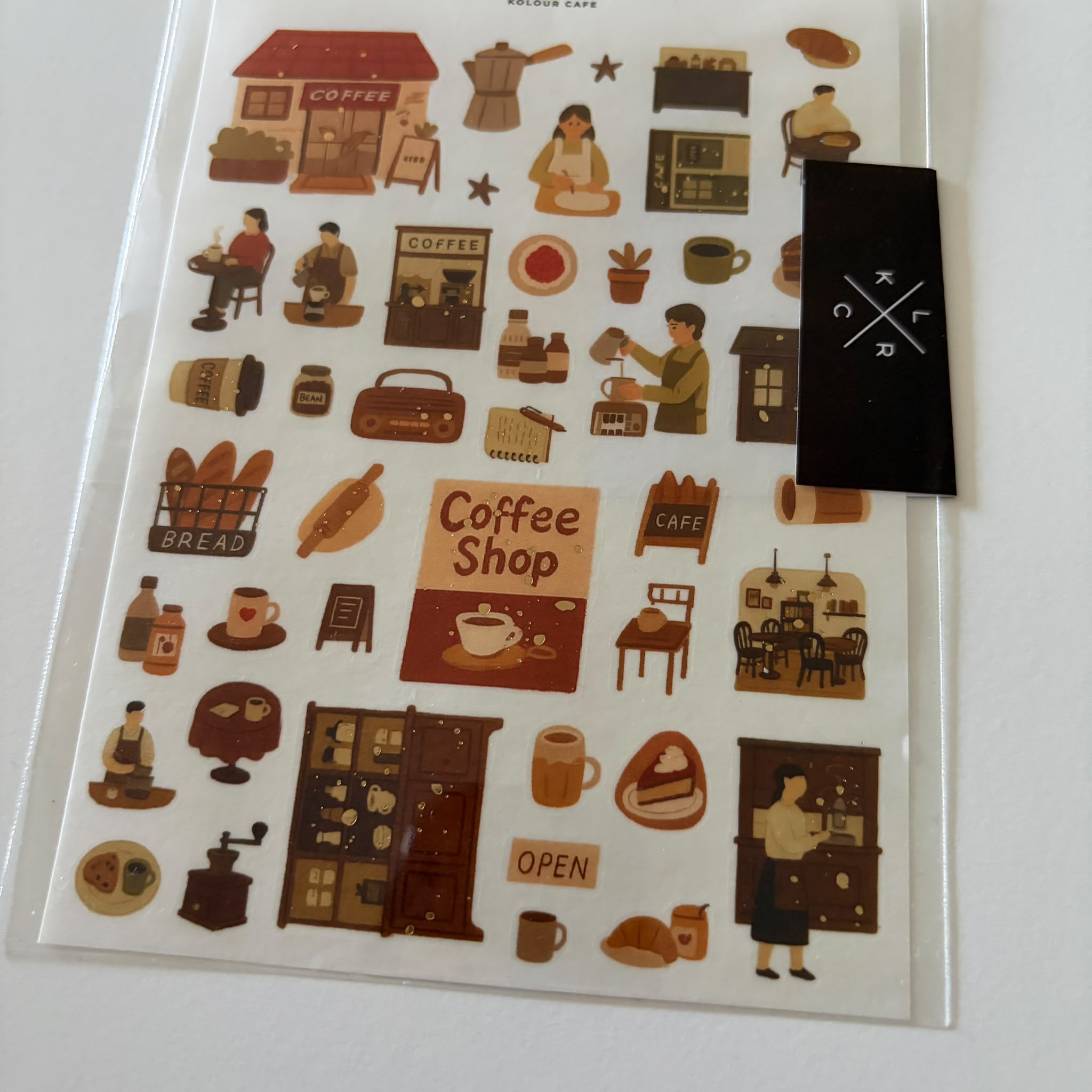 Coffee Tiny People Planner Sticker Sheet - Kolour Cafe