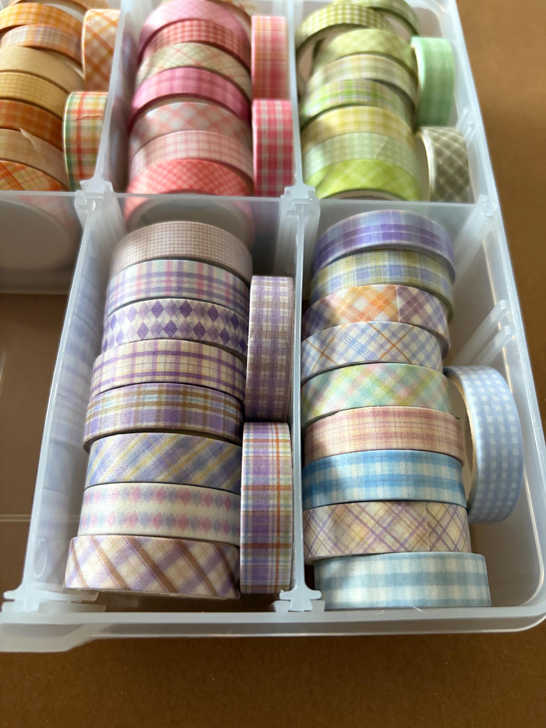 Plaid Striped Washi Tape Bundle of 5 Rolls Stickers Cute Kawaii