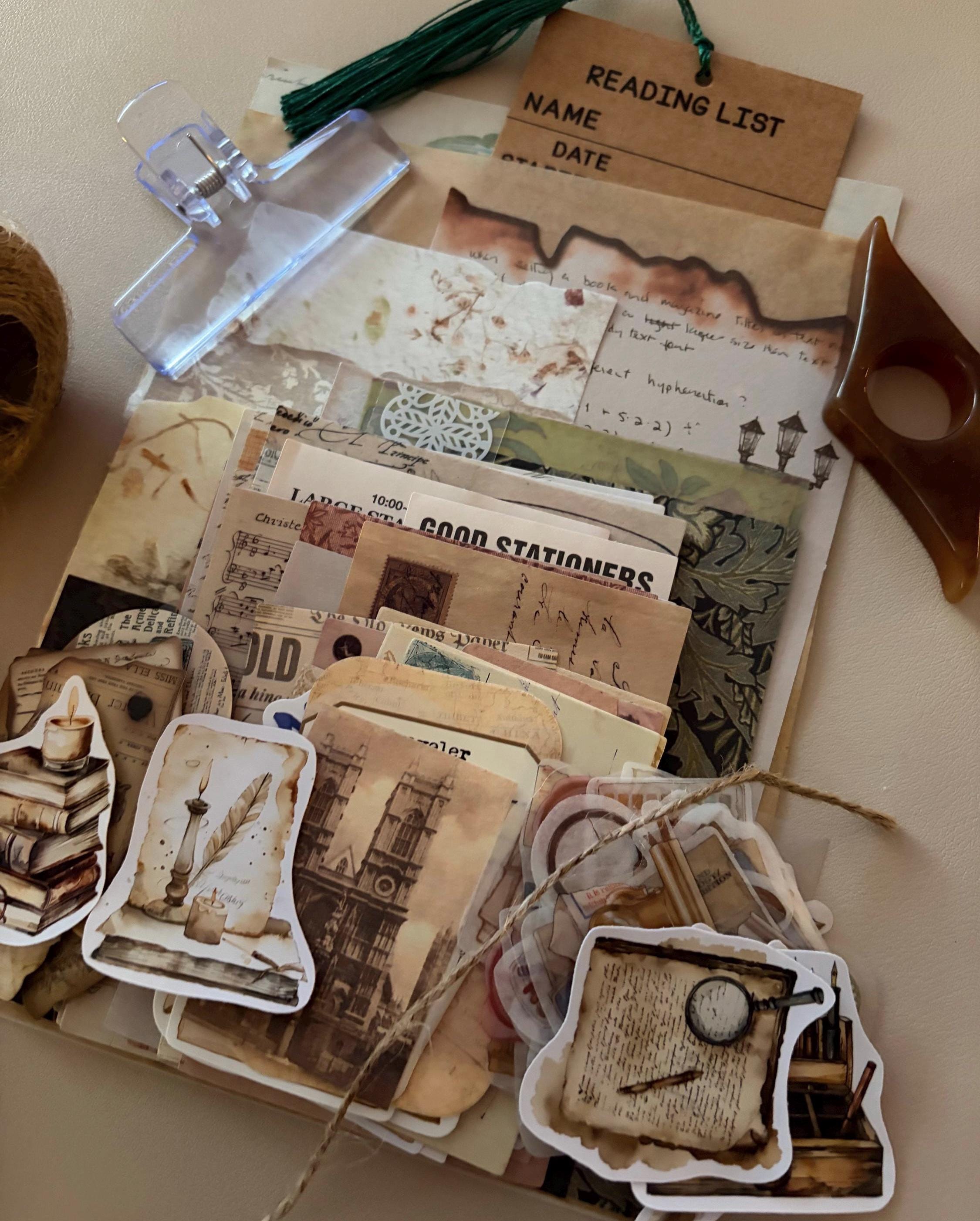 Dark Academia Ephemera Vintage Bundle | Craft, Journaling & Scrapbook Supplies