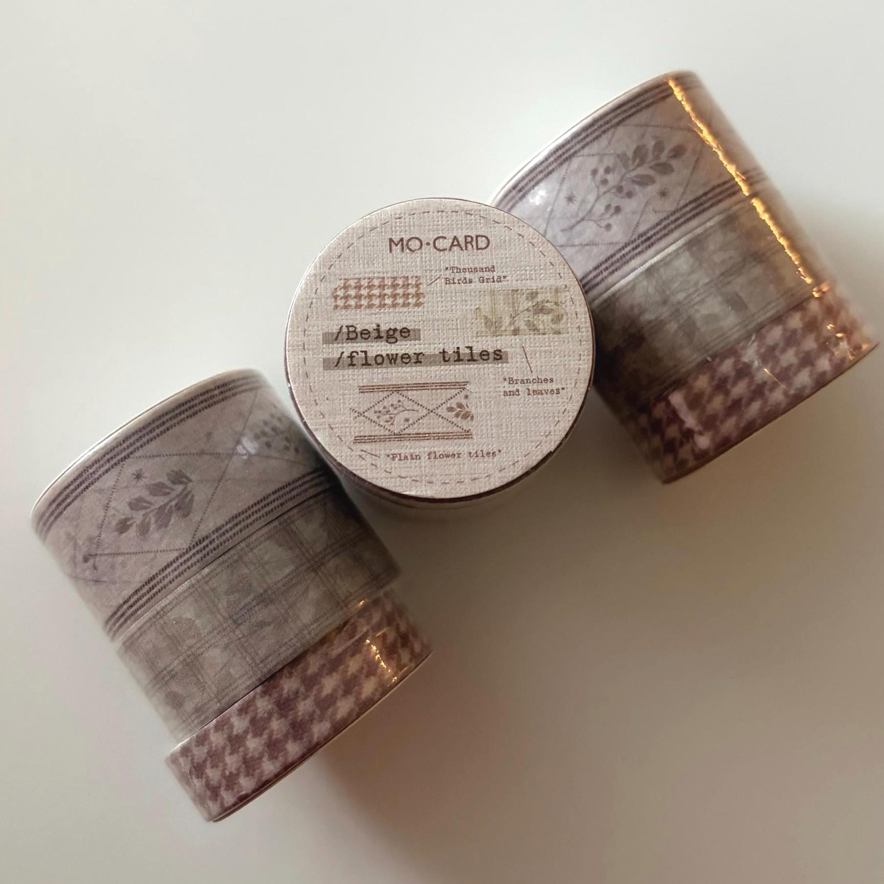 Modern Washi Tape Set: Floral, Plaid, Stars - Scrapbooking, Journaling