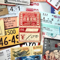 60pcs Japanese Vintage Stickers Tickets