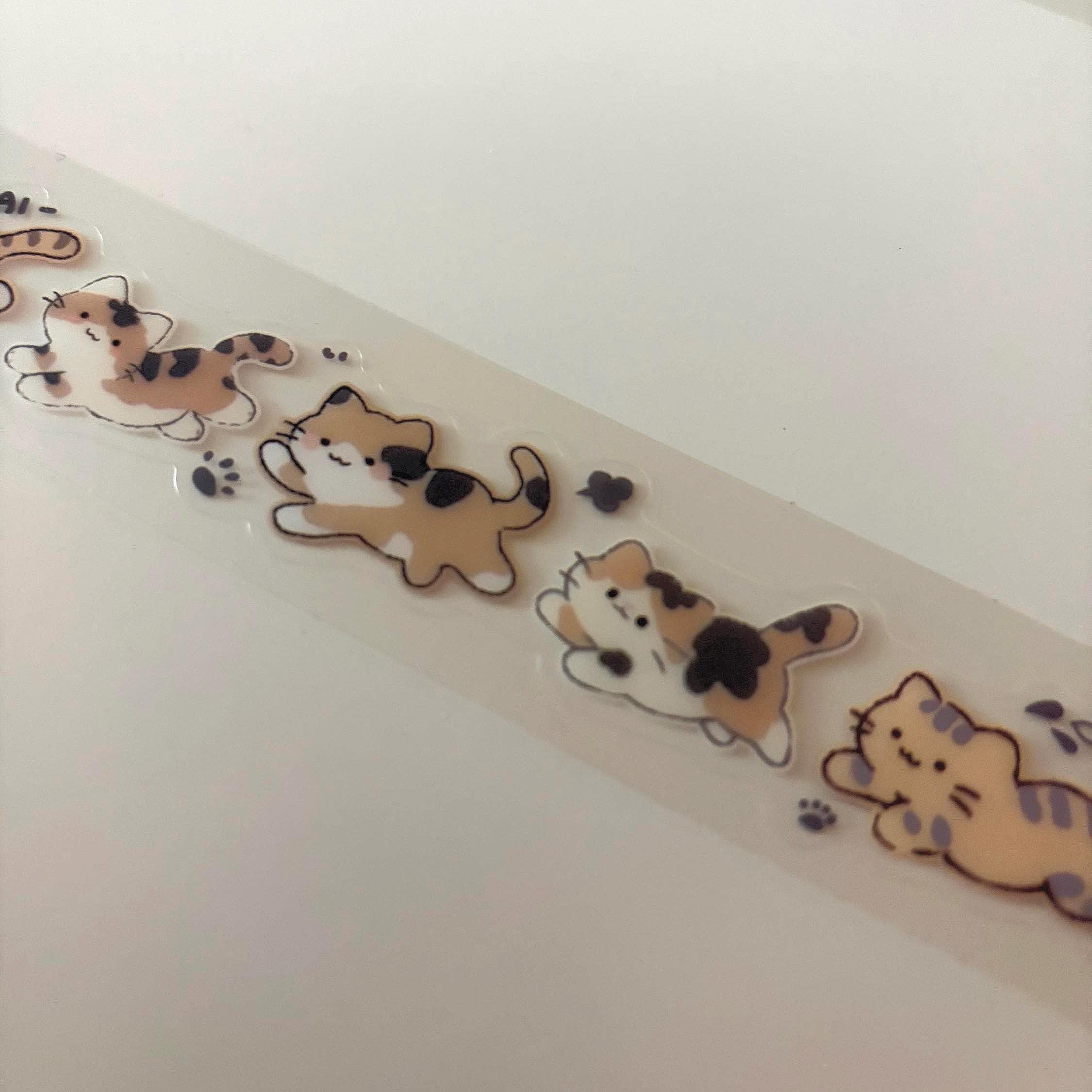 Cat Japanese Washi Tape | Kawaii Pet Tape for Crafts, Journaling & Decoration