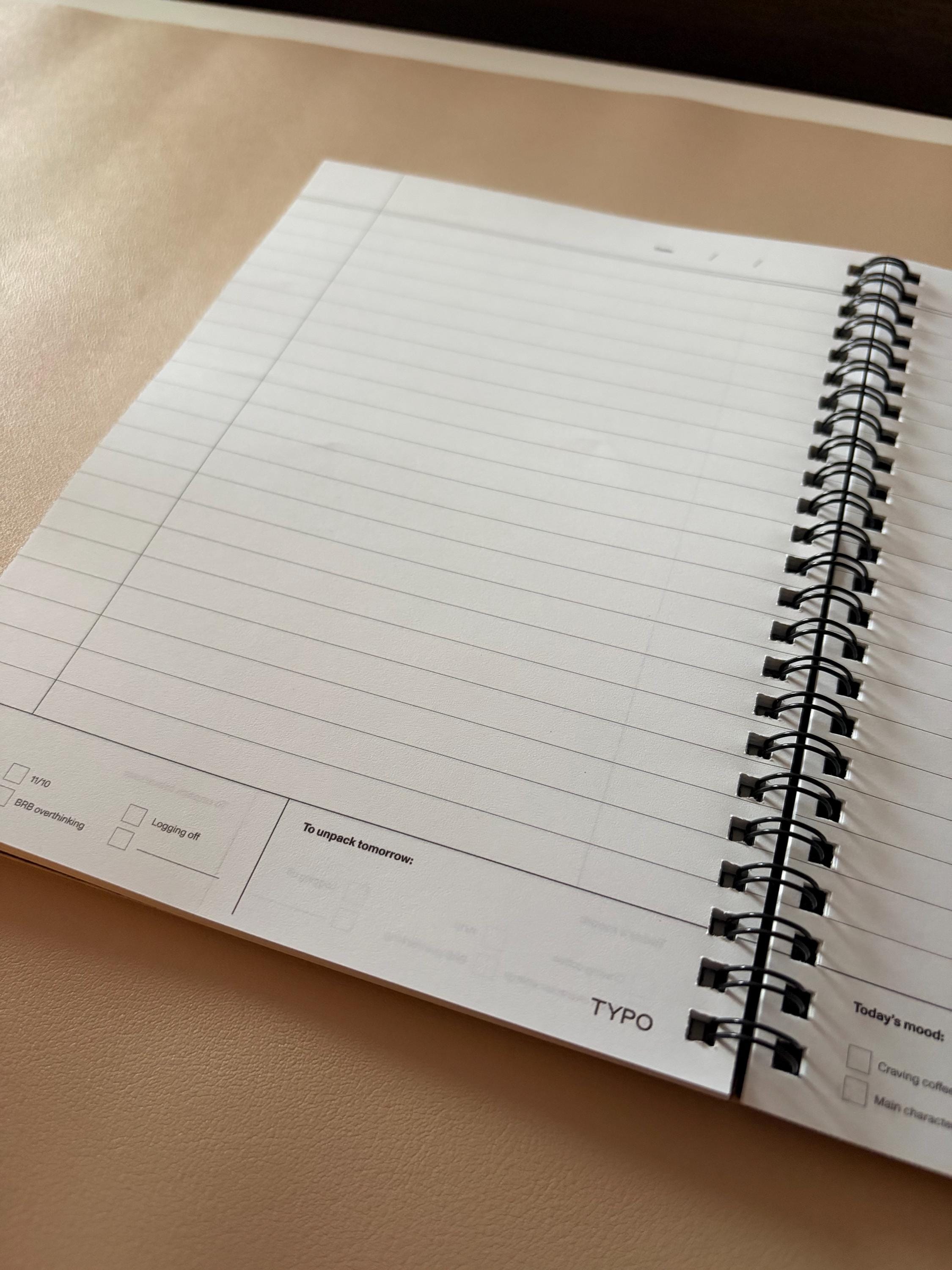 Typo A5 Shell Notebook | Funky & Girly Stationery for Notes & Journaling