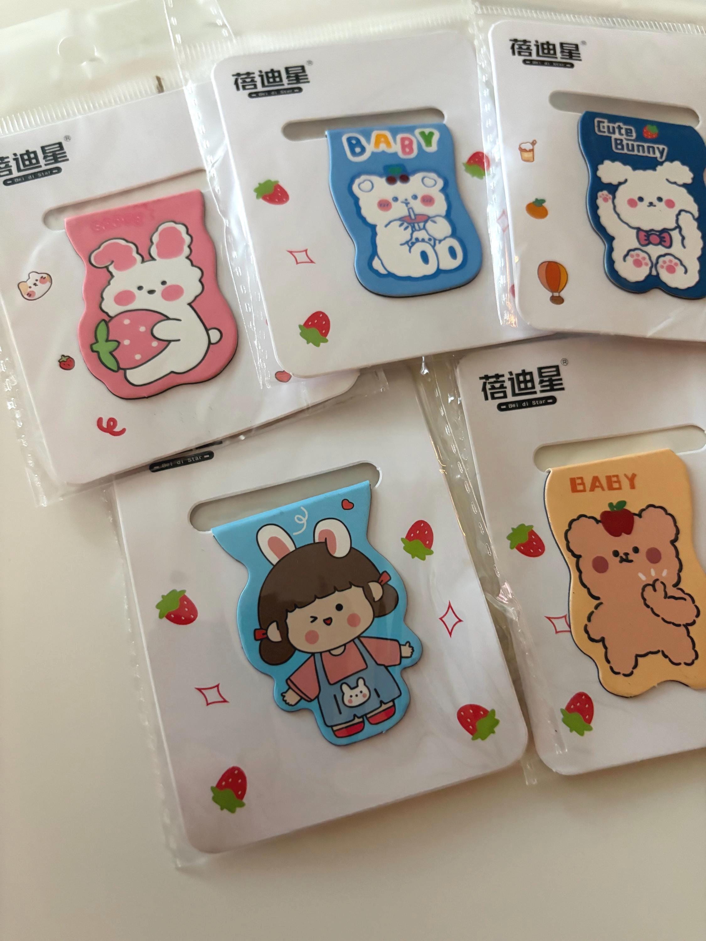 Kawaii Animal Magnetic Bookmark - Bear, Cat, & Bunny