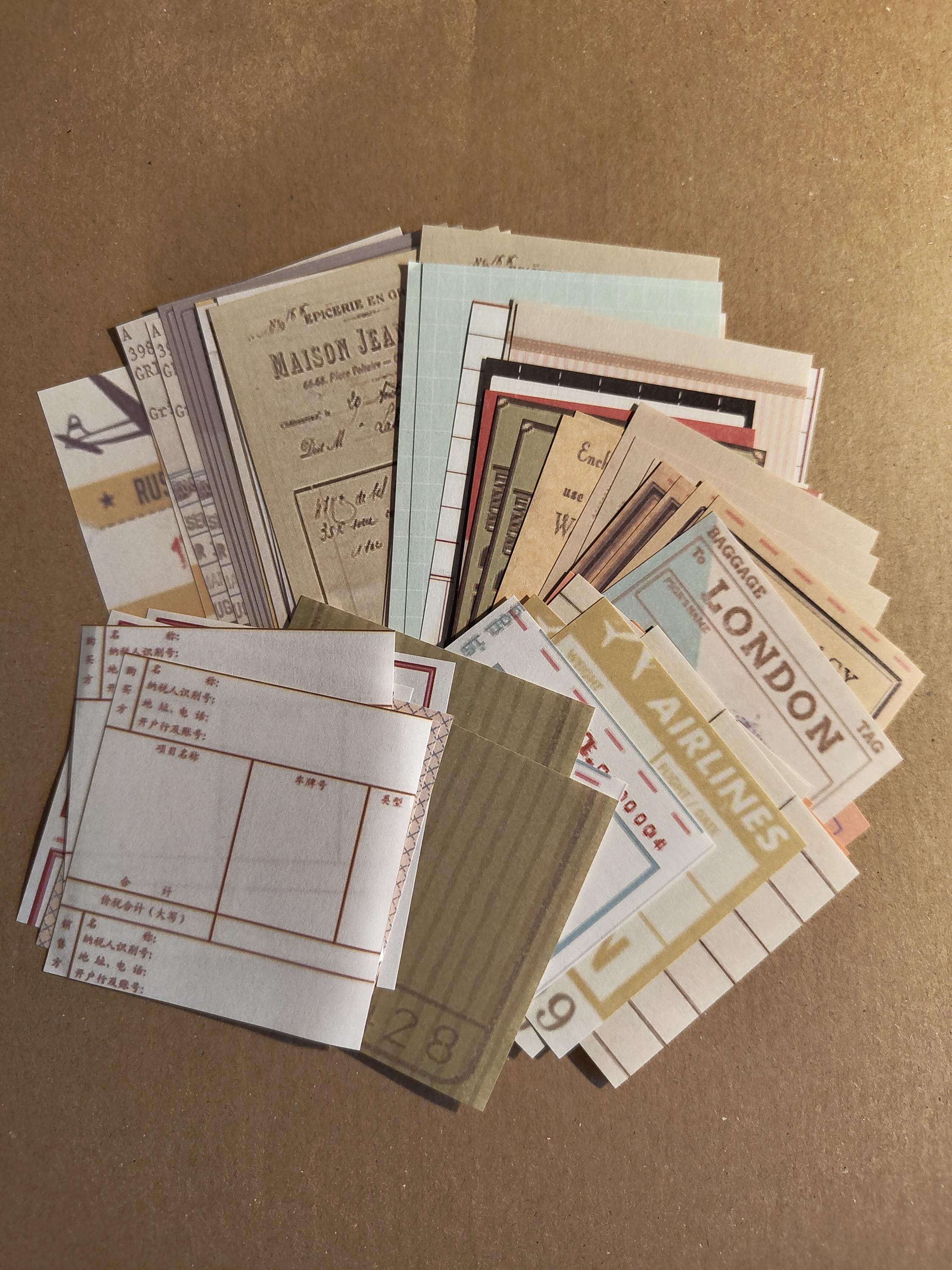 60pcs Vintage Ephemera Style Papers