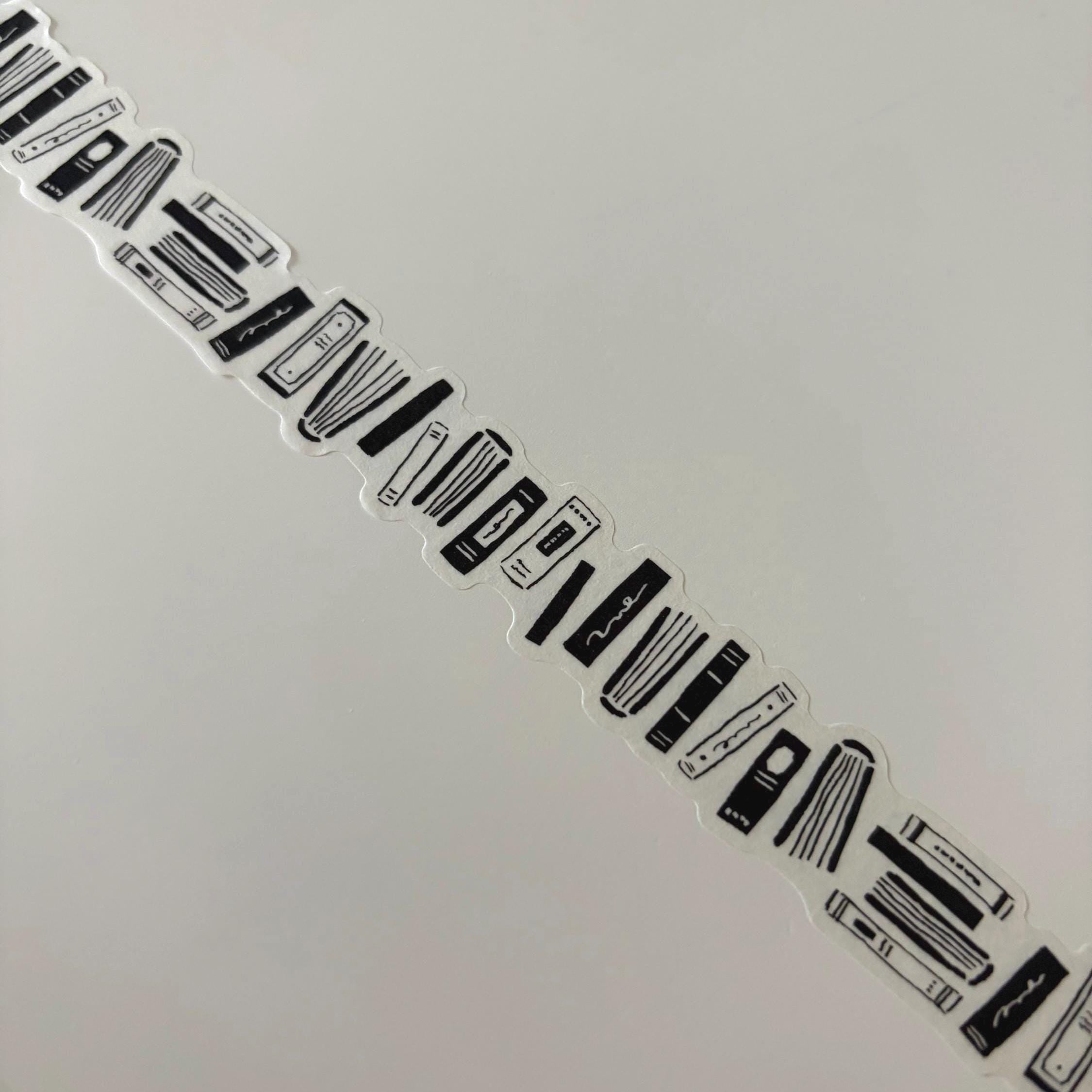 MIND WAVE Japanese Shirokuro Masking Tape Die Cut Film Series for Journaling Stationery Scrapbooking Junk Journal Monochrome Books