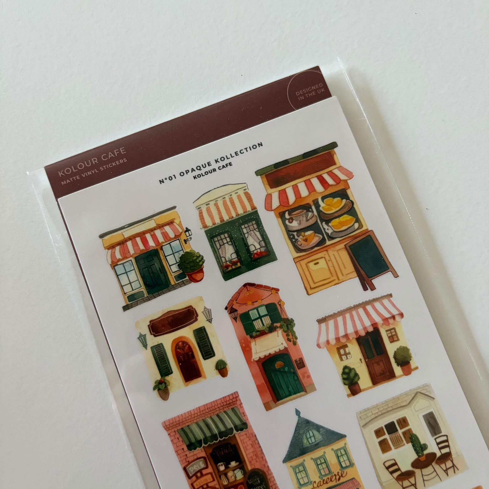 Houses Cafe Planner Sticker Sheet - Kolour Cafe