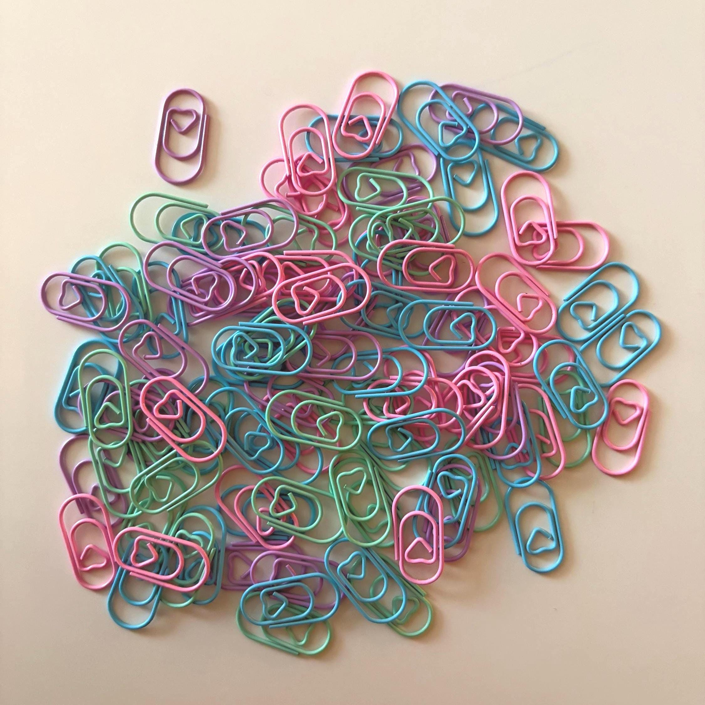 10pcs Colourful Kawaii Style Paper Clips | Cute & Fun Stationery Accessory