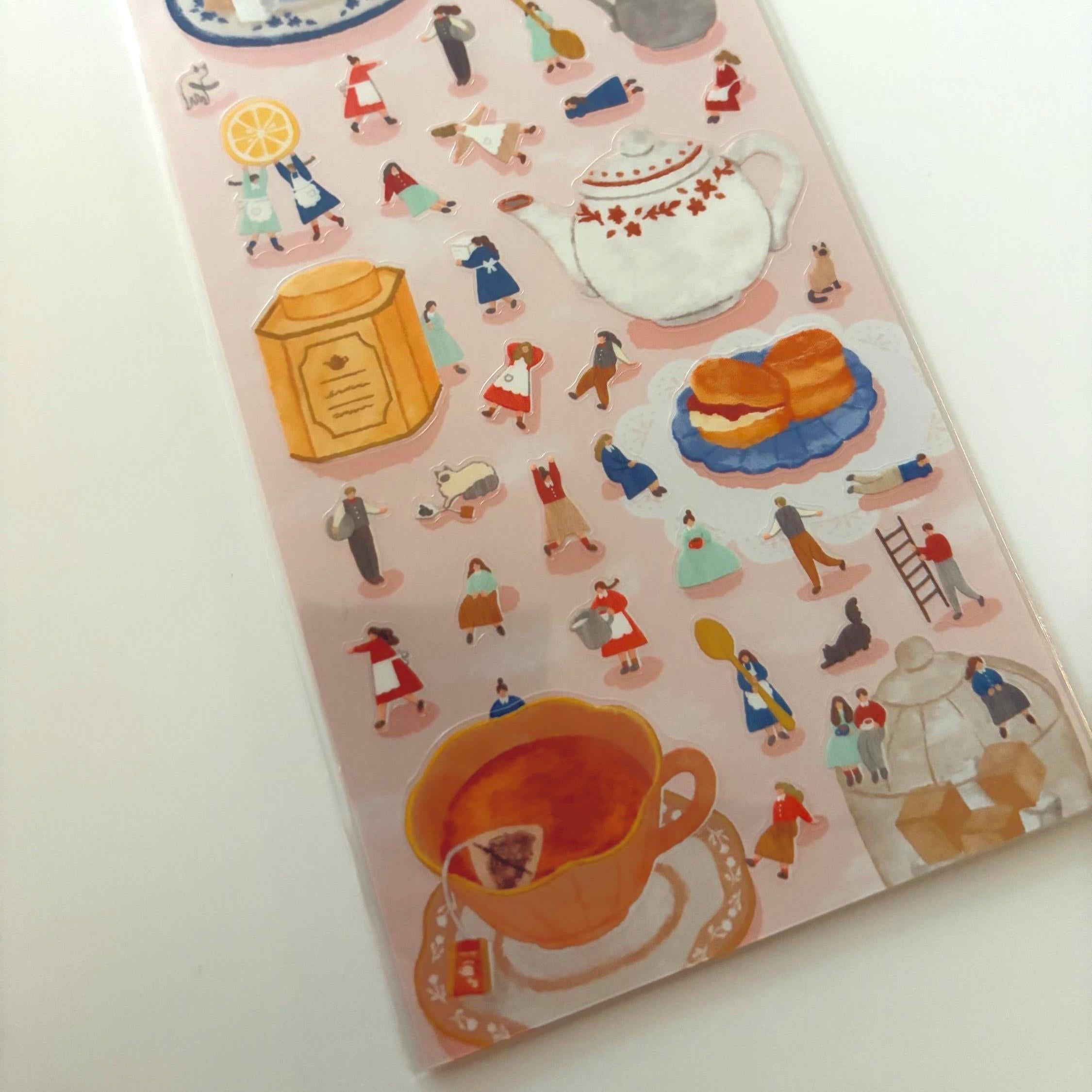 MIND WAVE Life Japanese Stationery Sticker Sheet for Journal Planner Schedule Organisation Modern Tea