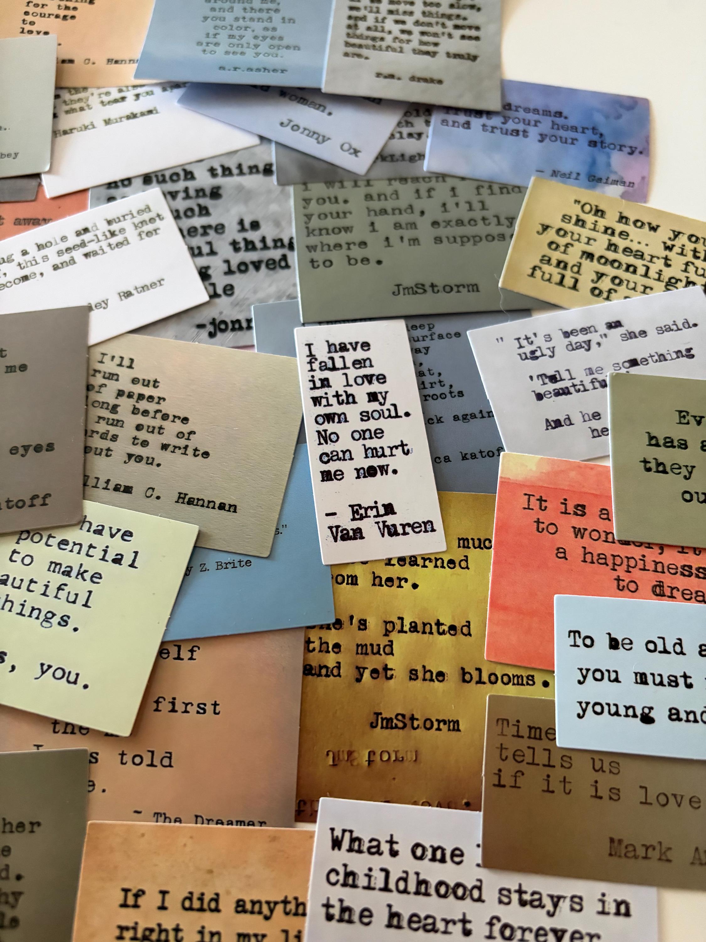 50pcs Literature Quote Love Vintage Stickers Journal, Planner, Scrapbooking and Crafts