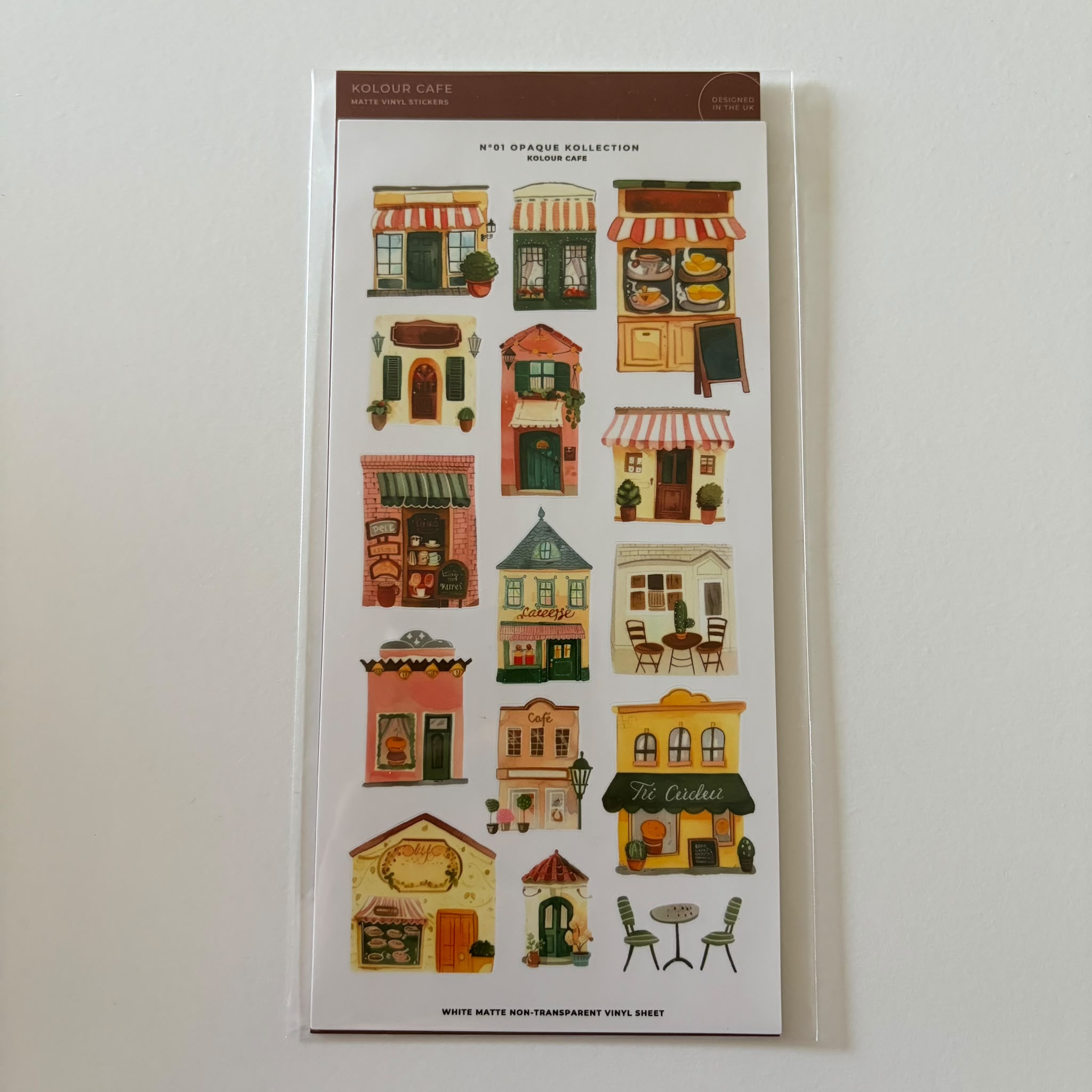 Houses Cafe Planner Sticker Sheet - Kolour Cafe