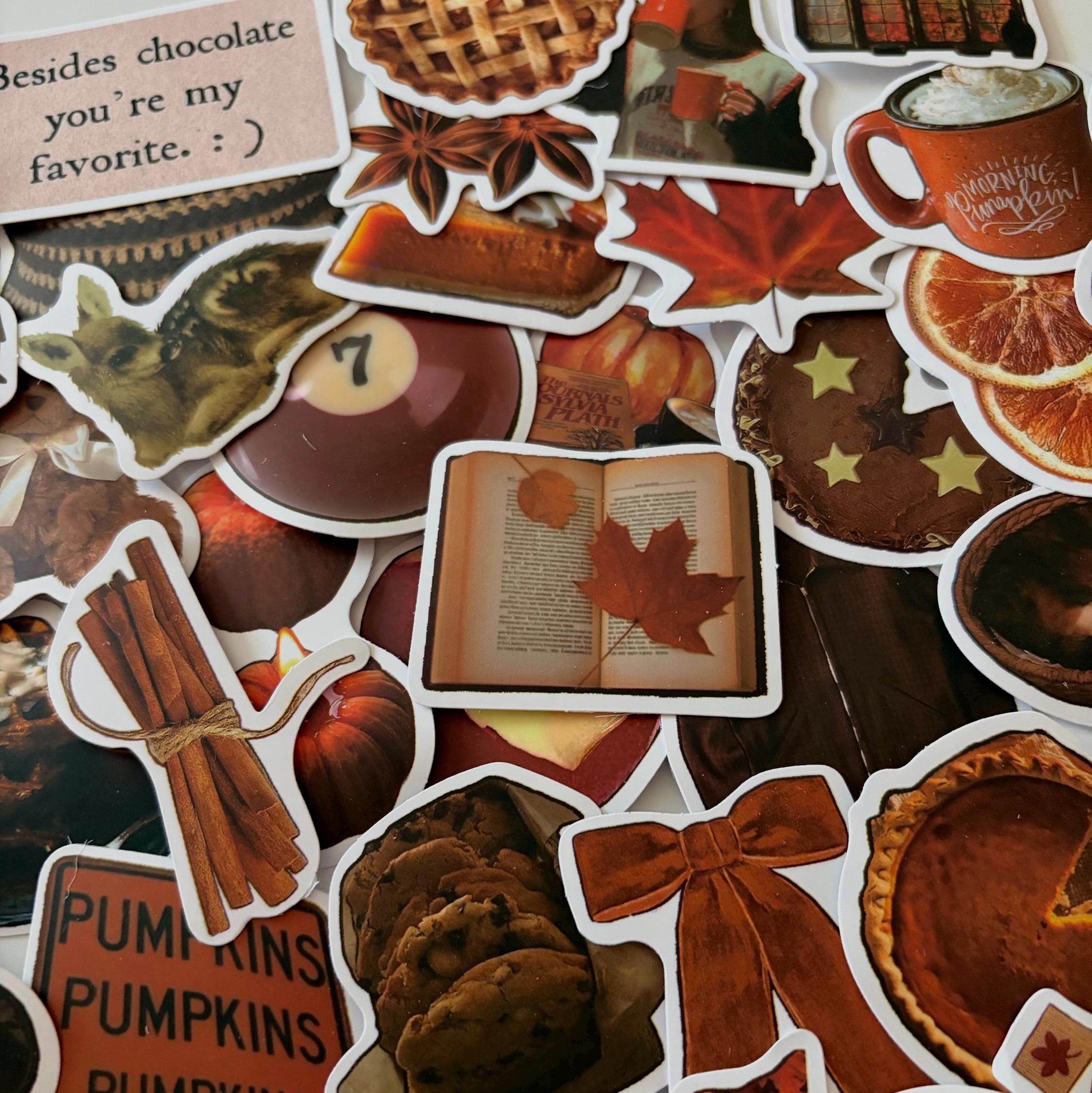 50pcs Dark Academia Autumnal Autumn Vintage Stickers