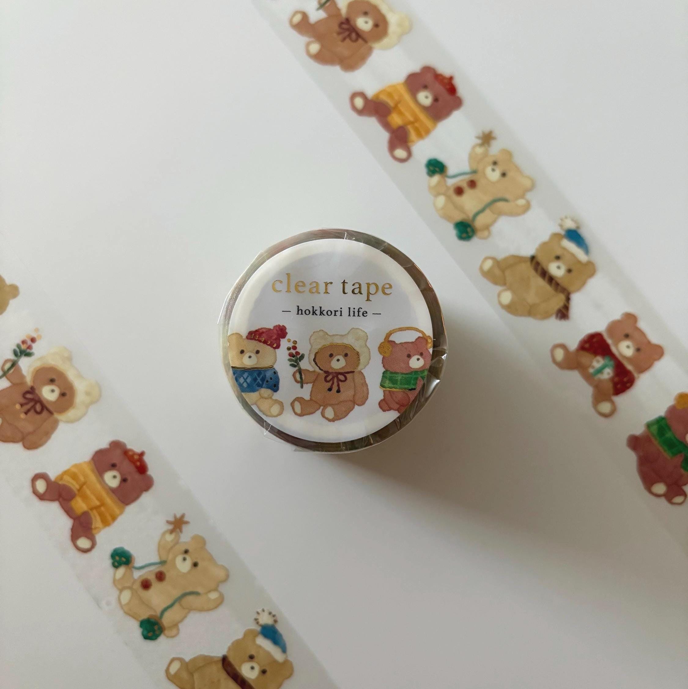 Bear Clear Tape - Japanese Washi for Journaling & Scrapbooking MIND WAVE JAPAN