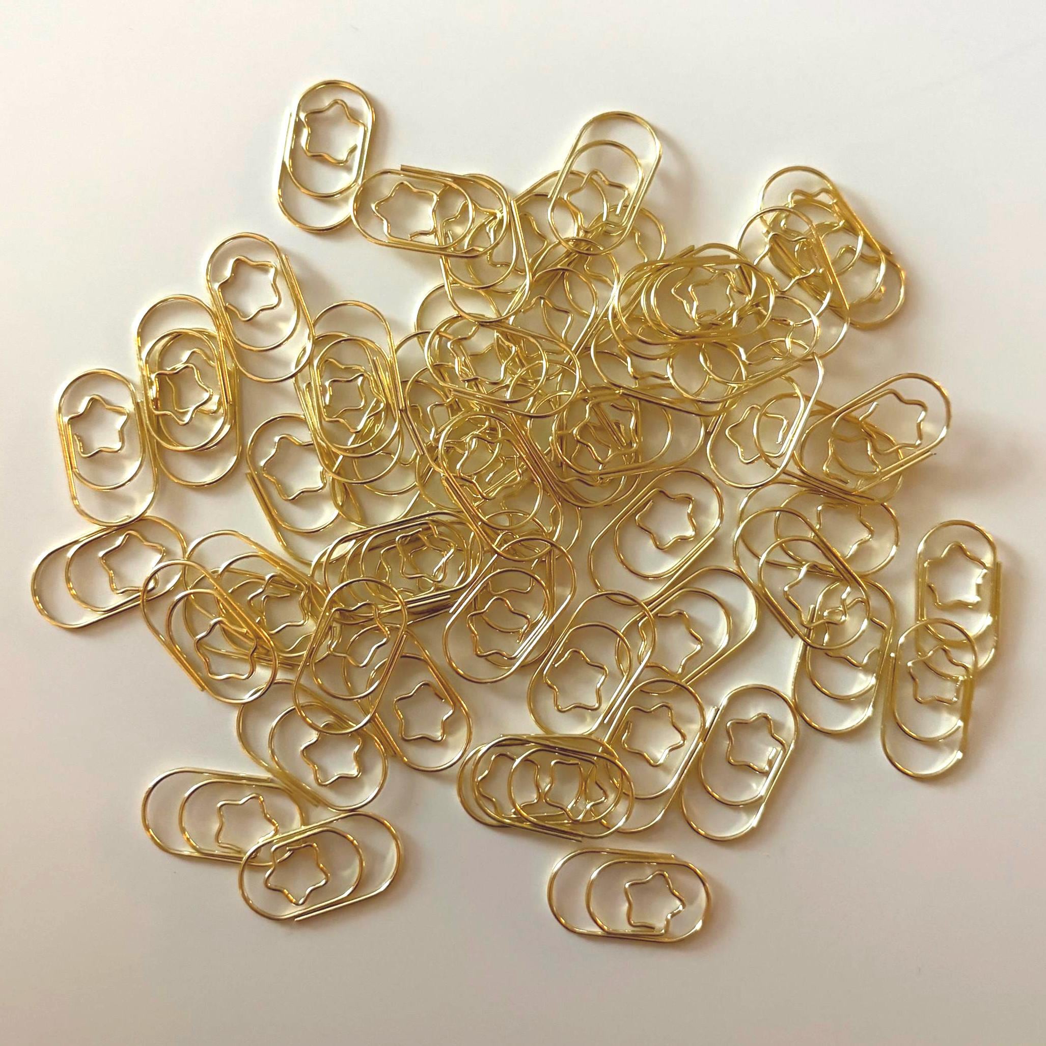 10pcs Gold Star Style Paper Clips | Cute & Functional Stationery Accessory