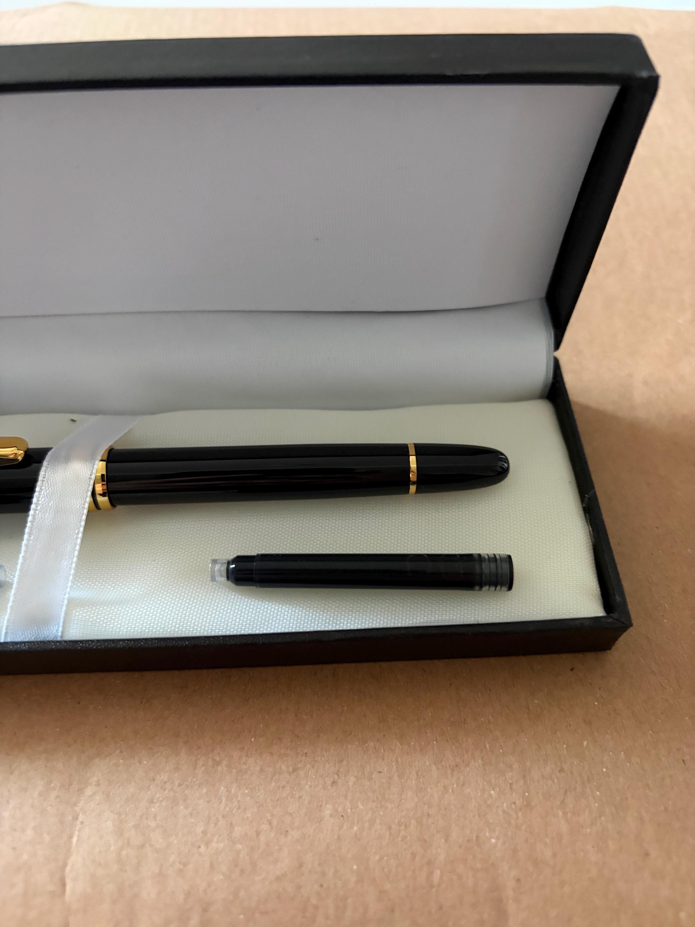 Black Fountain Pen Gift Set Boxed Beginner User