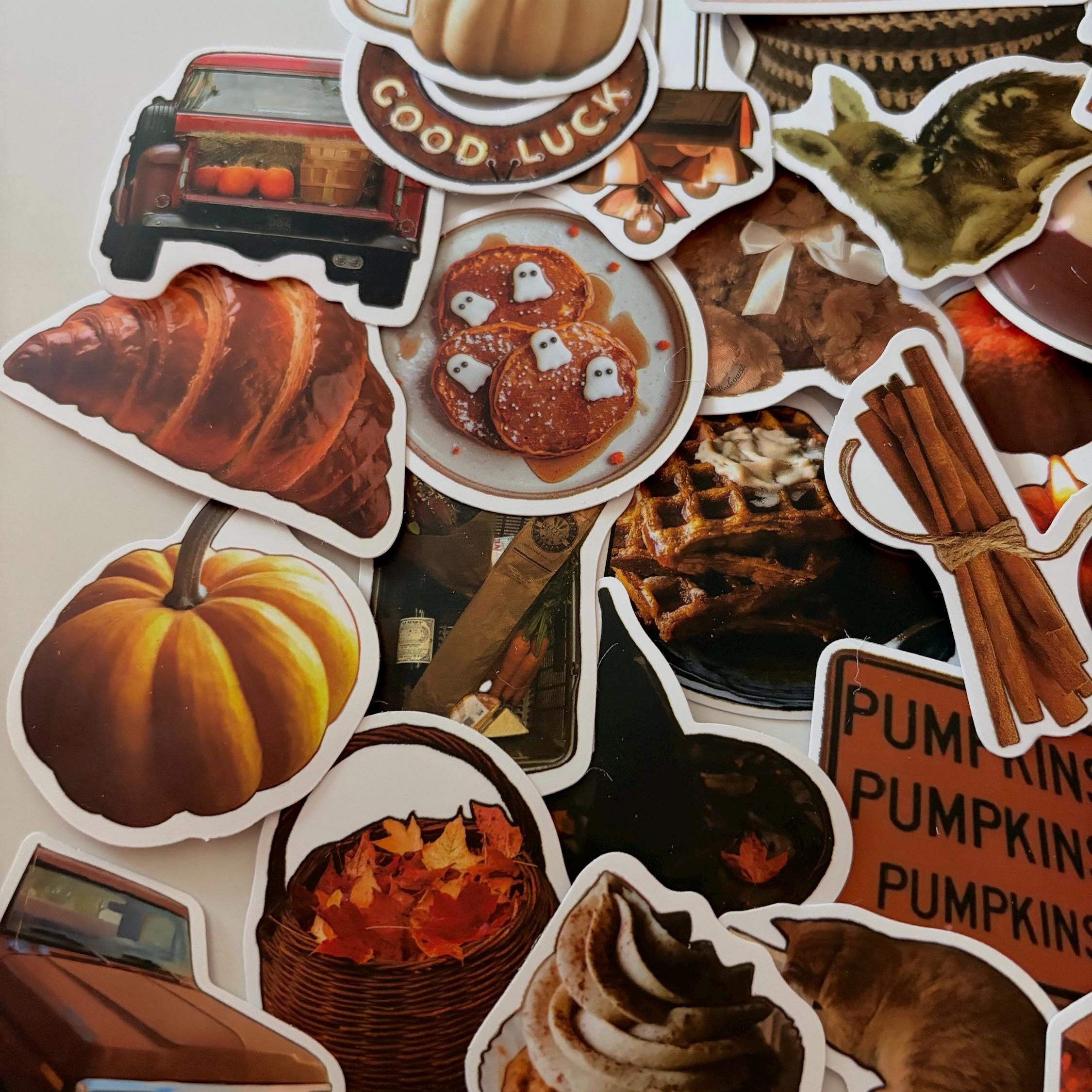 50pcs Dark Academia Autumnal Autumn Vintage Stickers