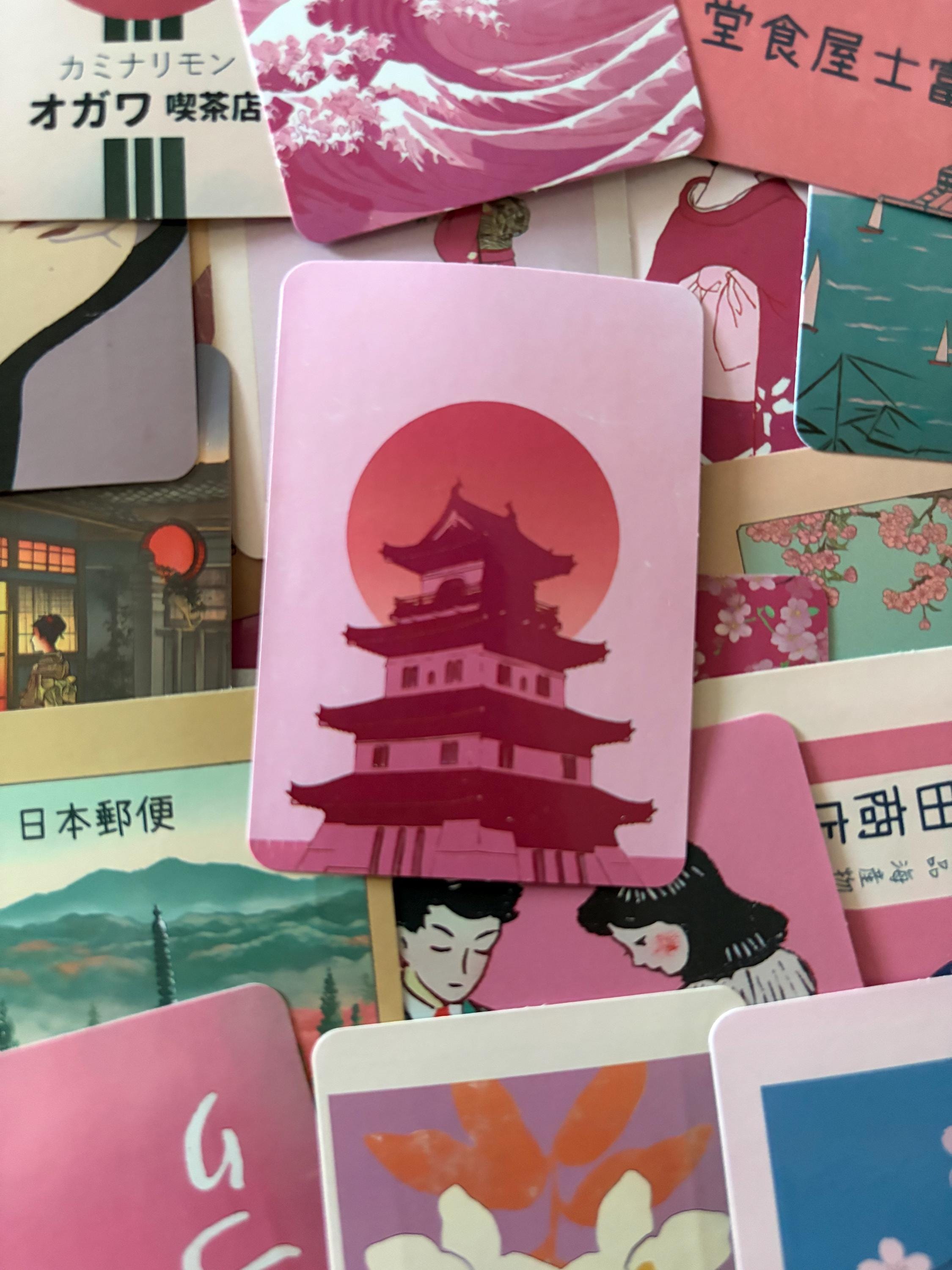 50pcs Japanese Pink Sakura Retro Stickers