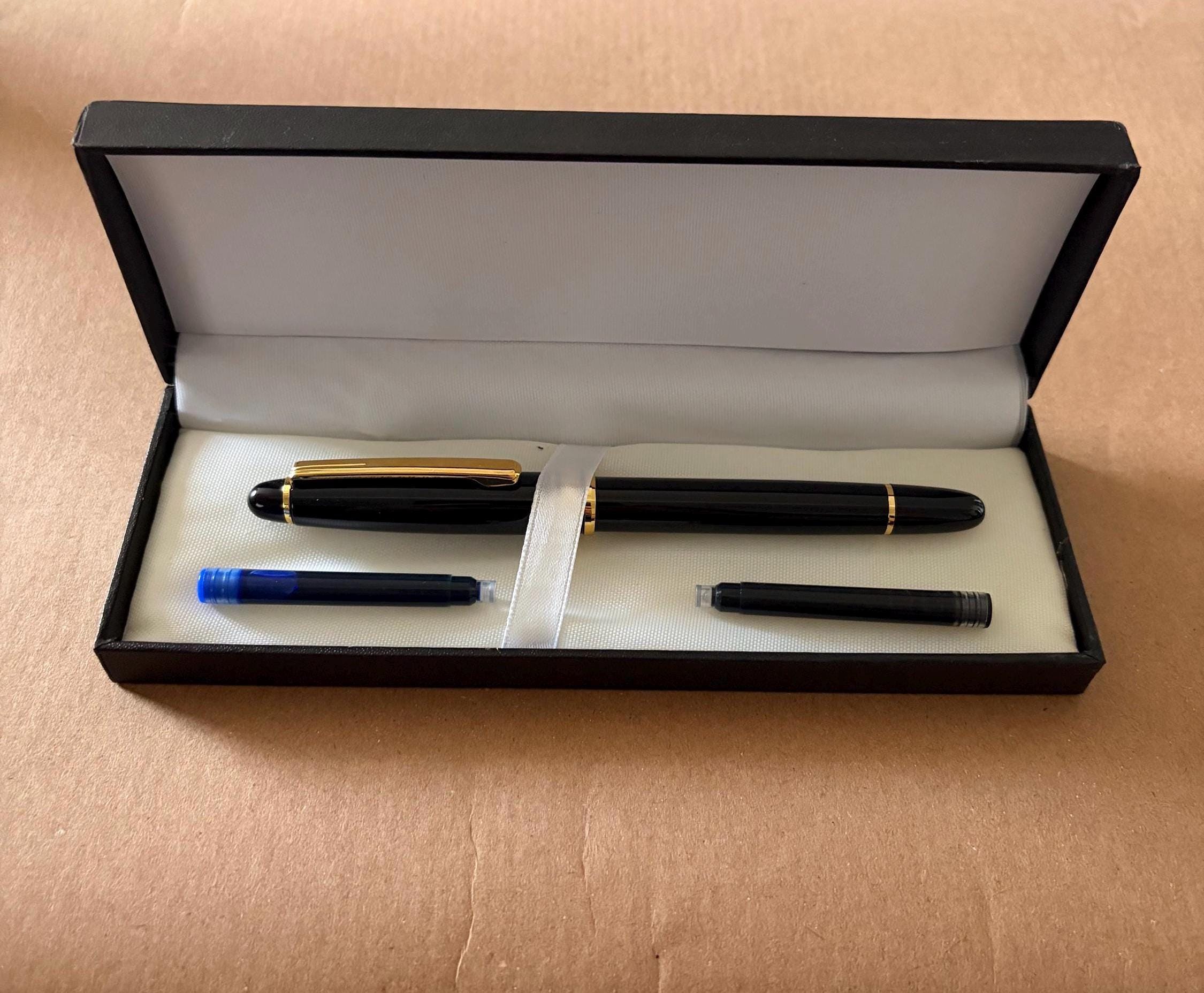Black Fountain Pen Gift Set Boxed Beginner User