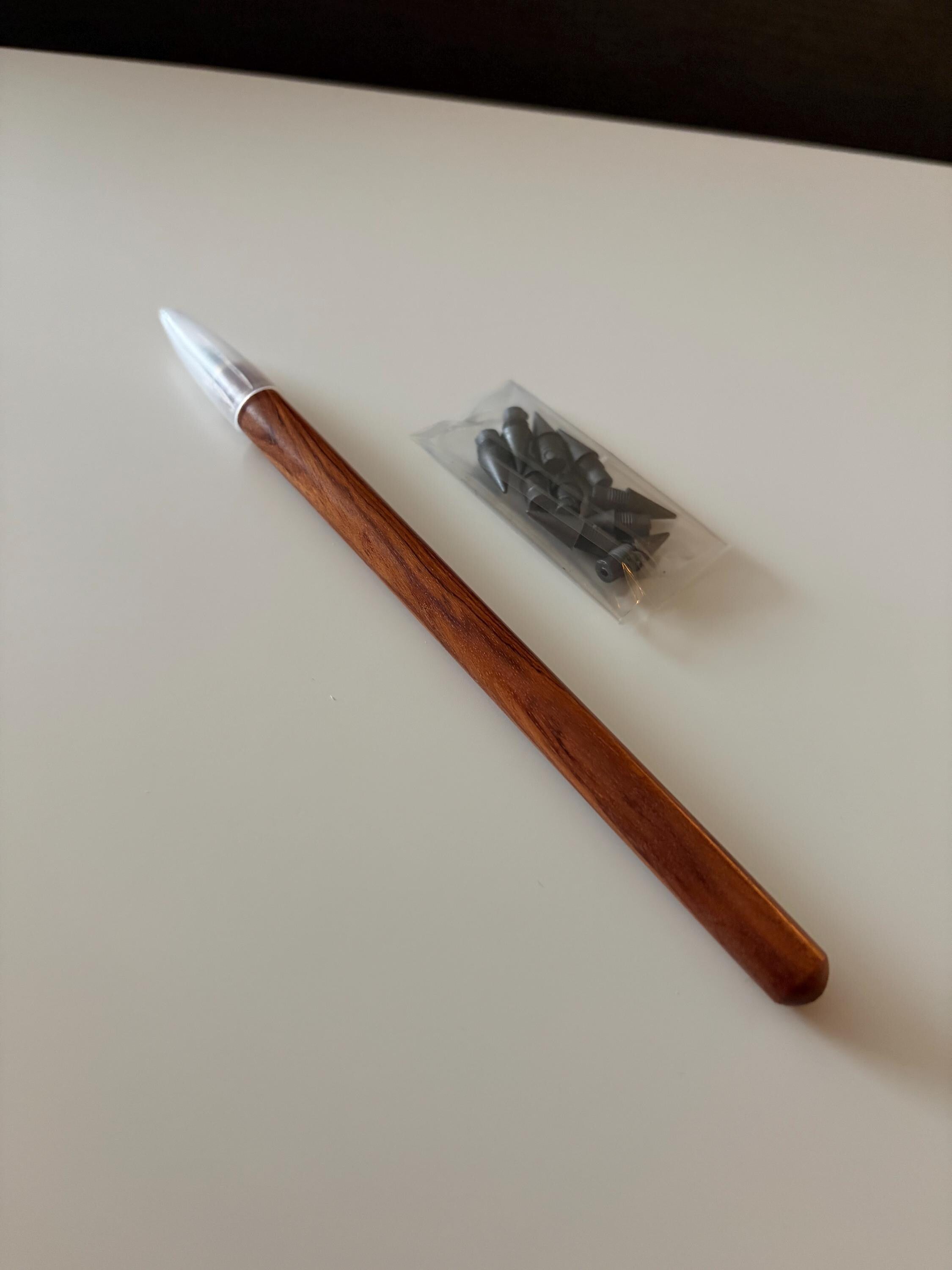 Wooden Pencil with Refillable Lead – Changeable Mechanical Pencil for Journaling, Sketching & Everyday Writing
