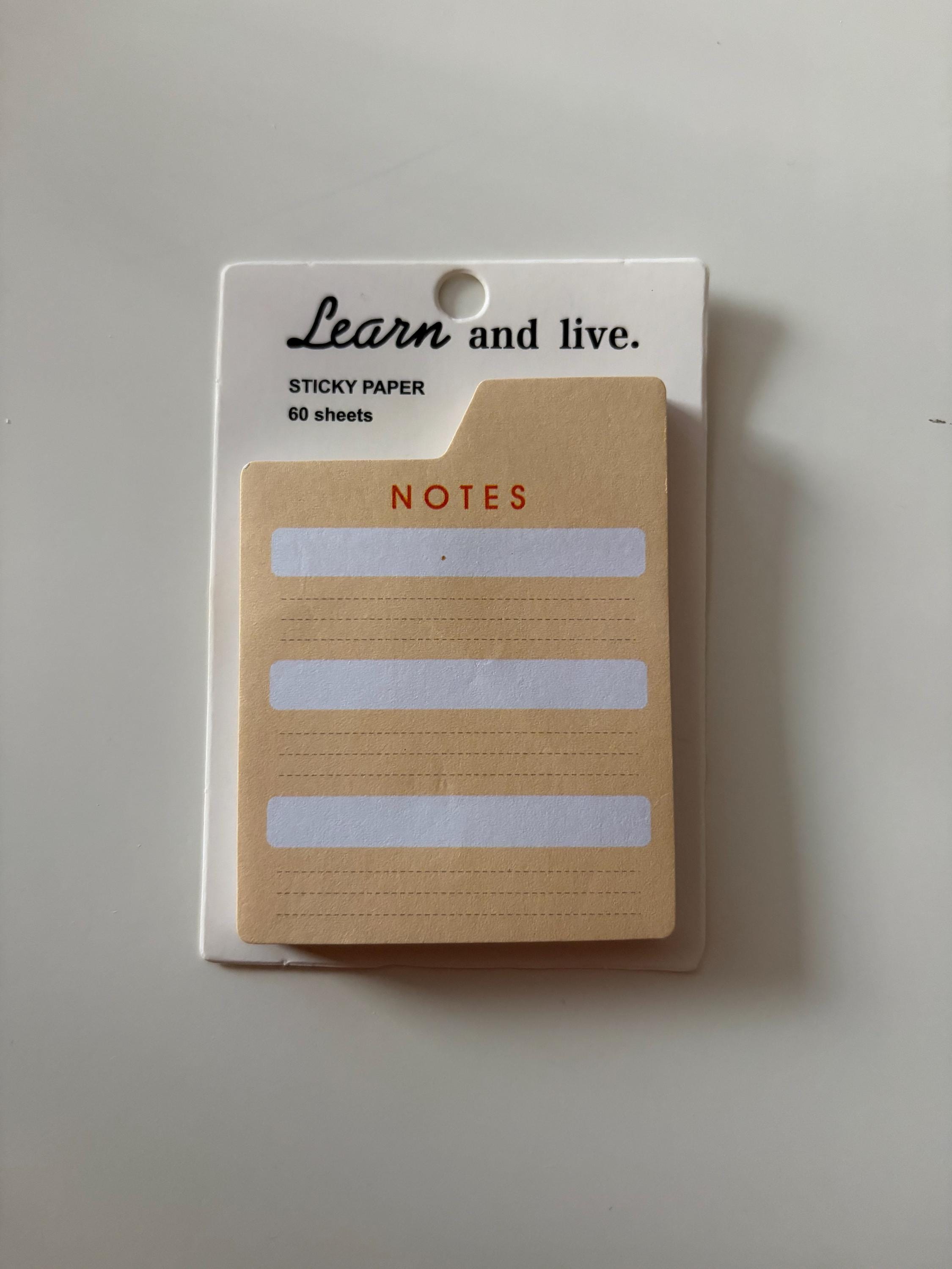 Minimalist Sticky Notepad | Neutral Memo Pad for Planning & Desk Organisation