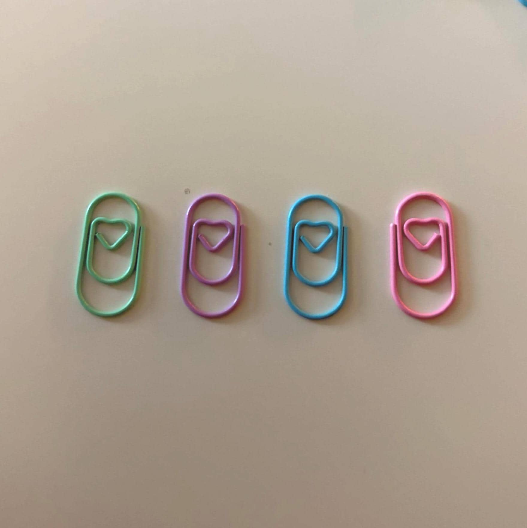 10pcs Colourful Kawaii Style Paper Clips | Cute & Fun Stationery Accessory
