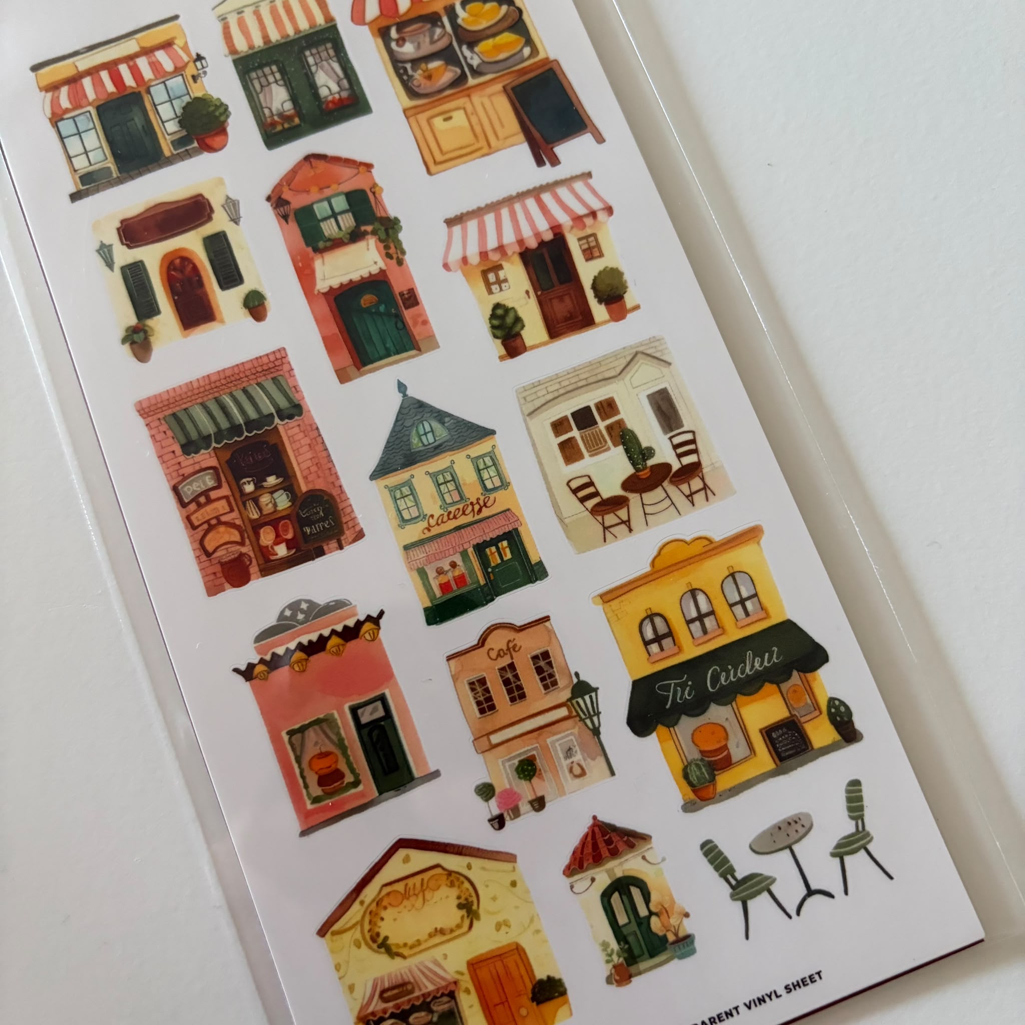 Houses Cafe Planner Sticker Sheet - Kolour Cafe