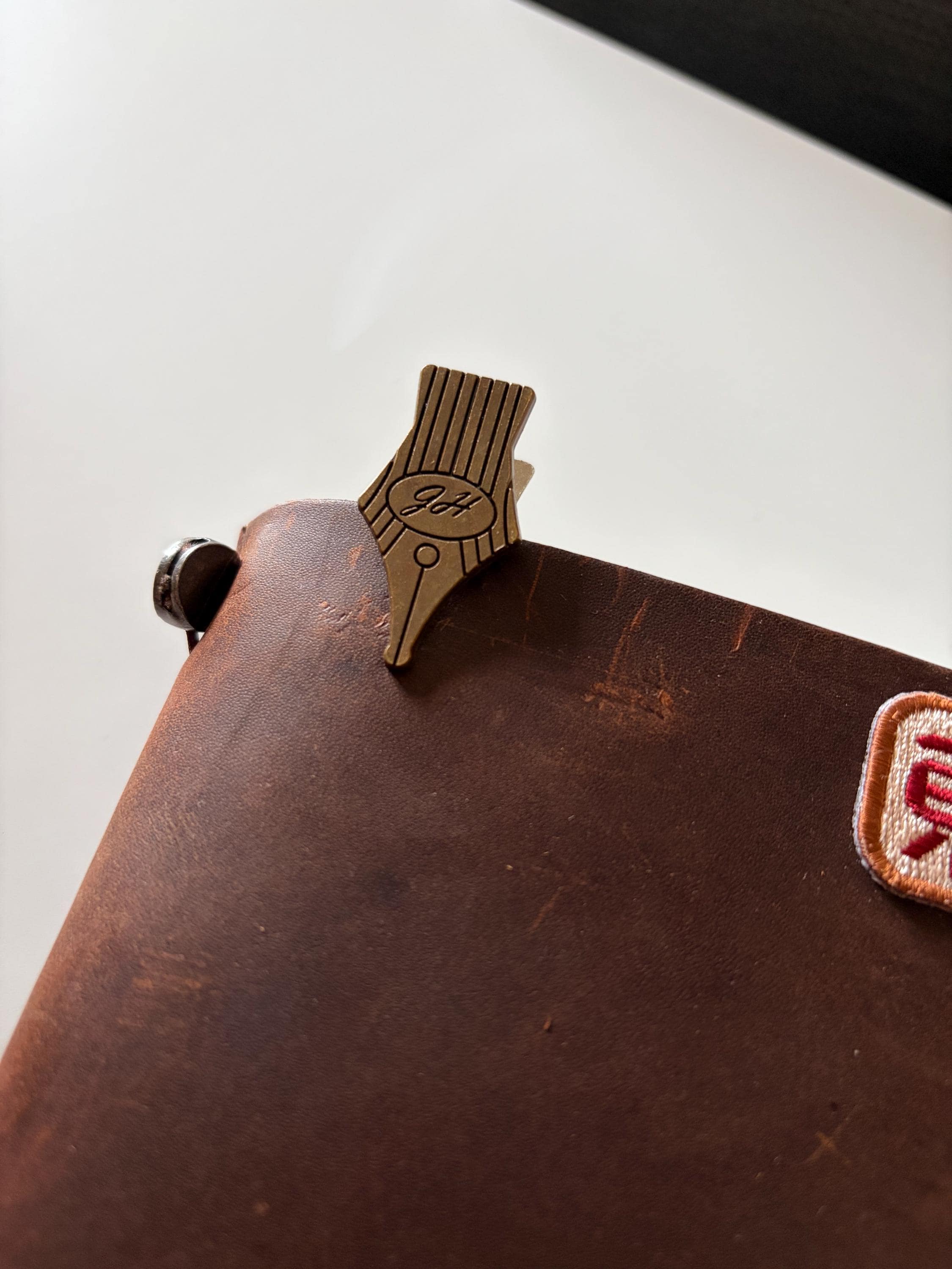 Brass Fountain Pen Style Journal Clip - Vintage Page Holder