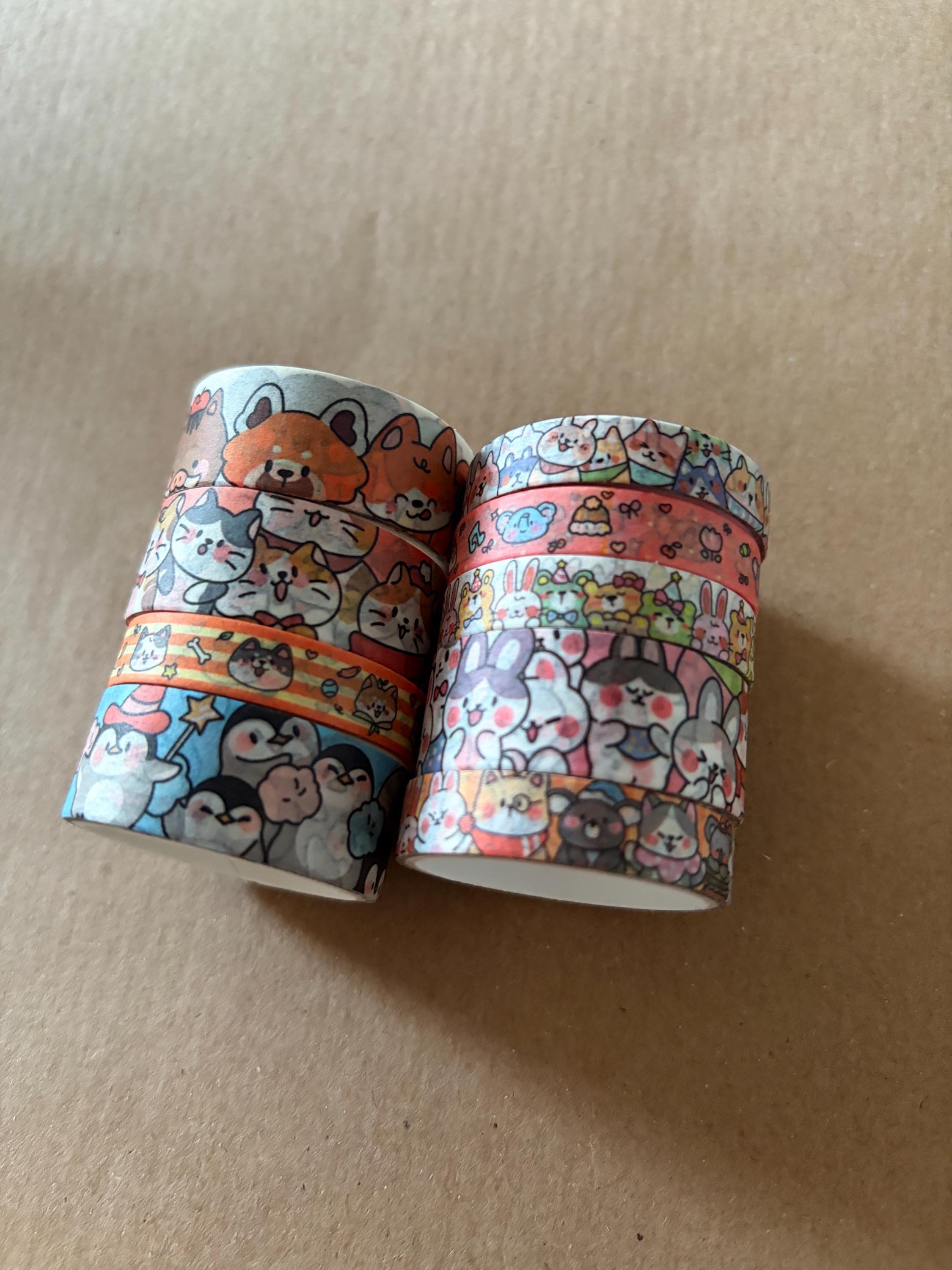 Japanese Washi Tape Animal Cute Stickers Travelling Stamp Cute Kawaii