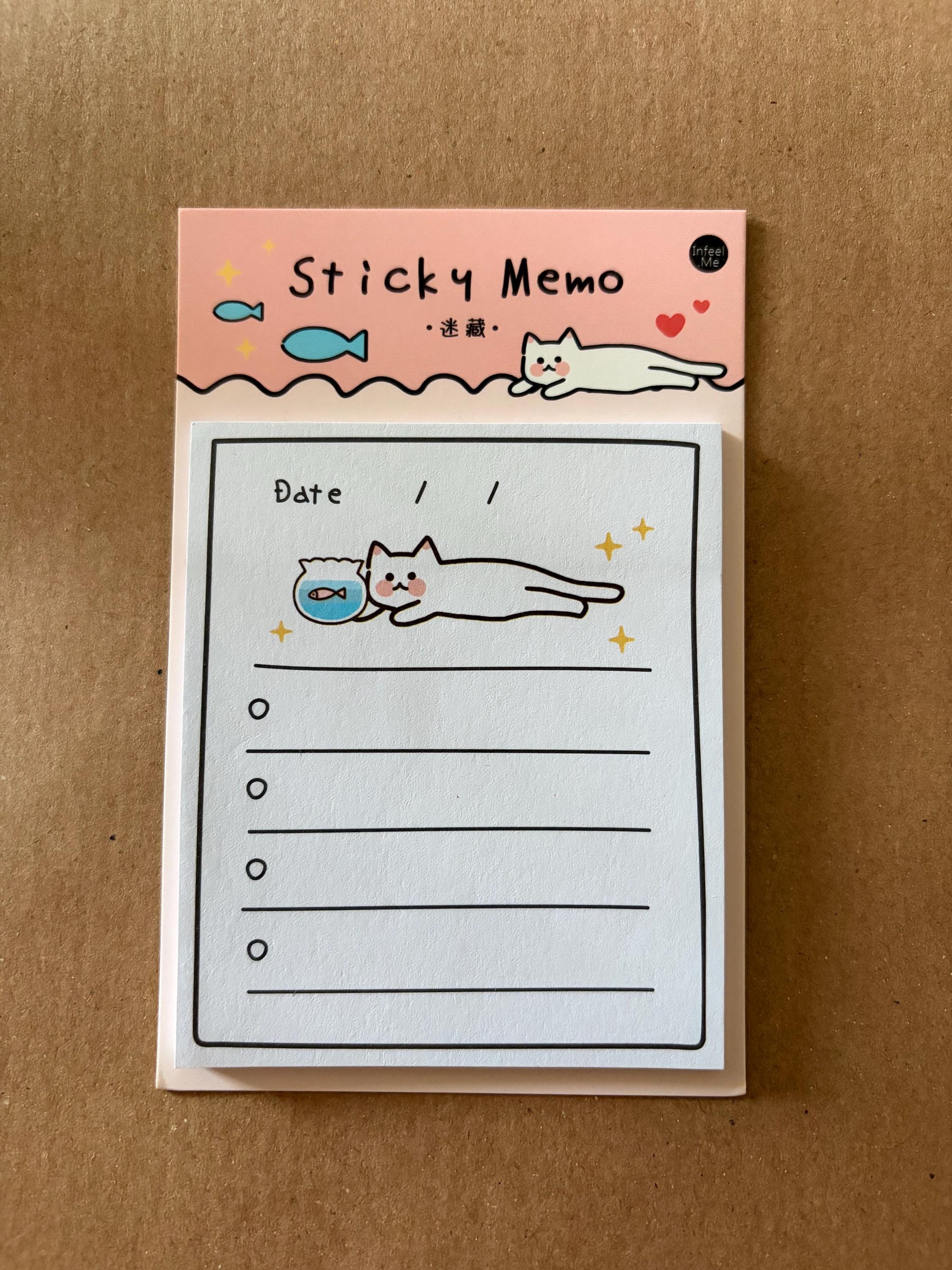 Kawaii Cat Sticky Notepad Memopad