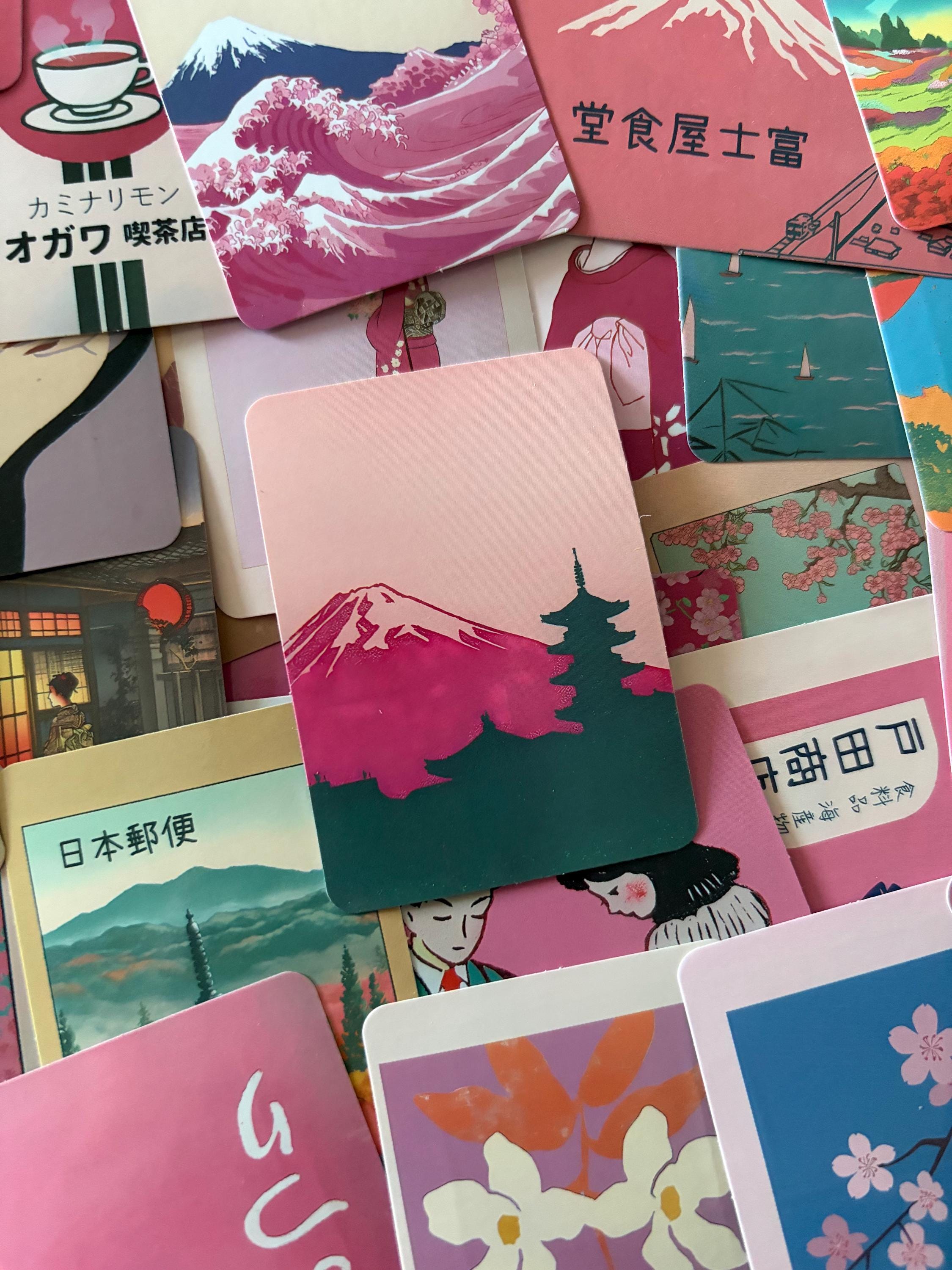 50pcs Japanese Pink Sakura Retro Stickers