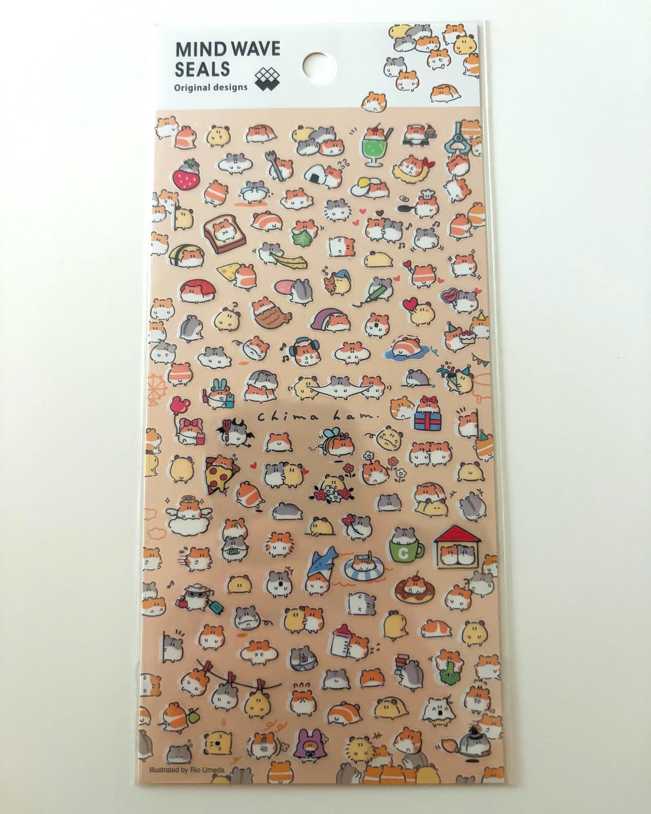 Mind Wave Hamster Stickers | Japanese Stationery, Kawaii Planner