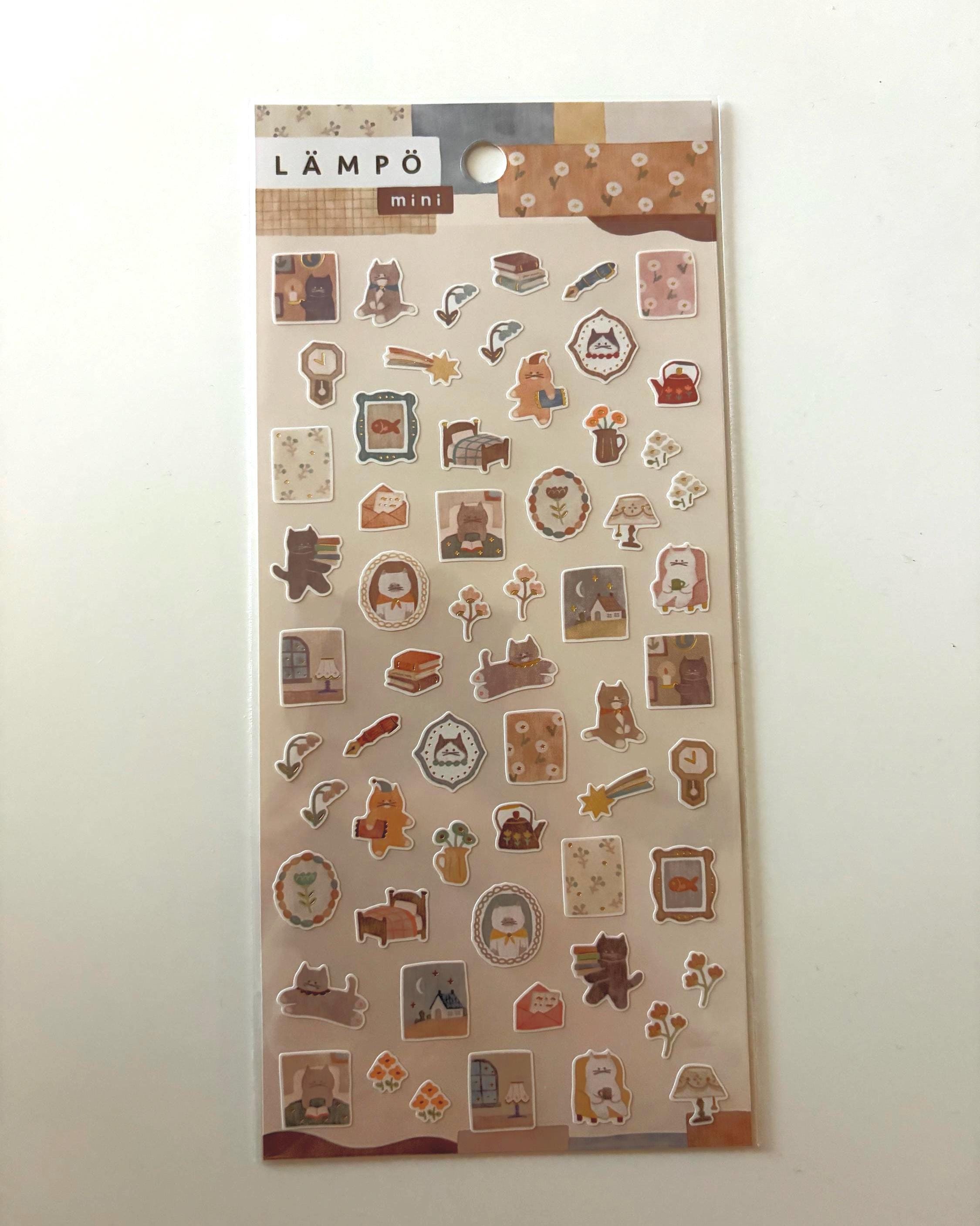 MIND WAVE Stickers / LAMPO Japanese Stationery Journal Sticker Sheets, Animals, Daily Life, Fox, Bear
