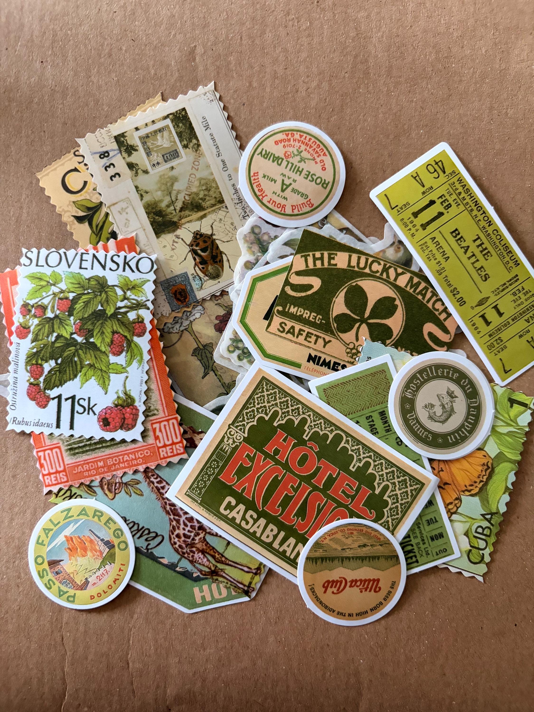 Ephemera Pack Vintage Retro Green