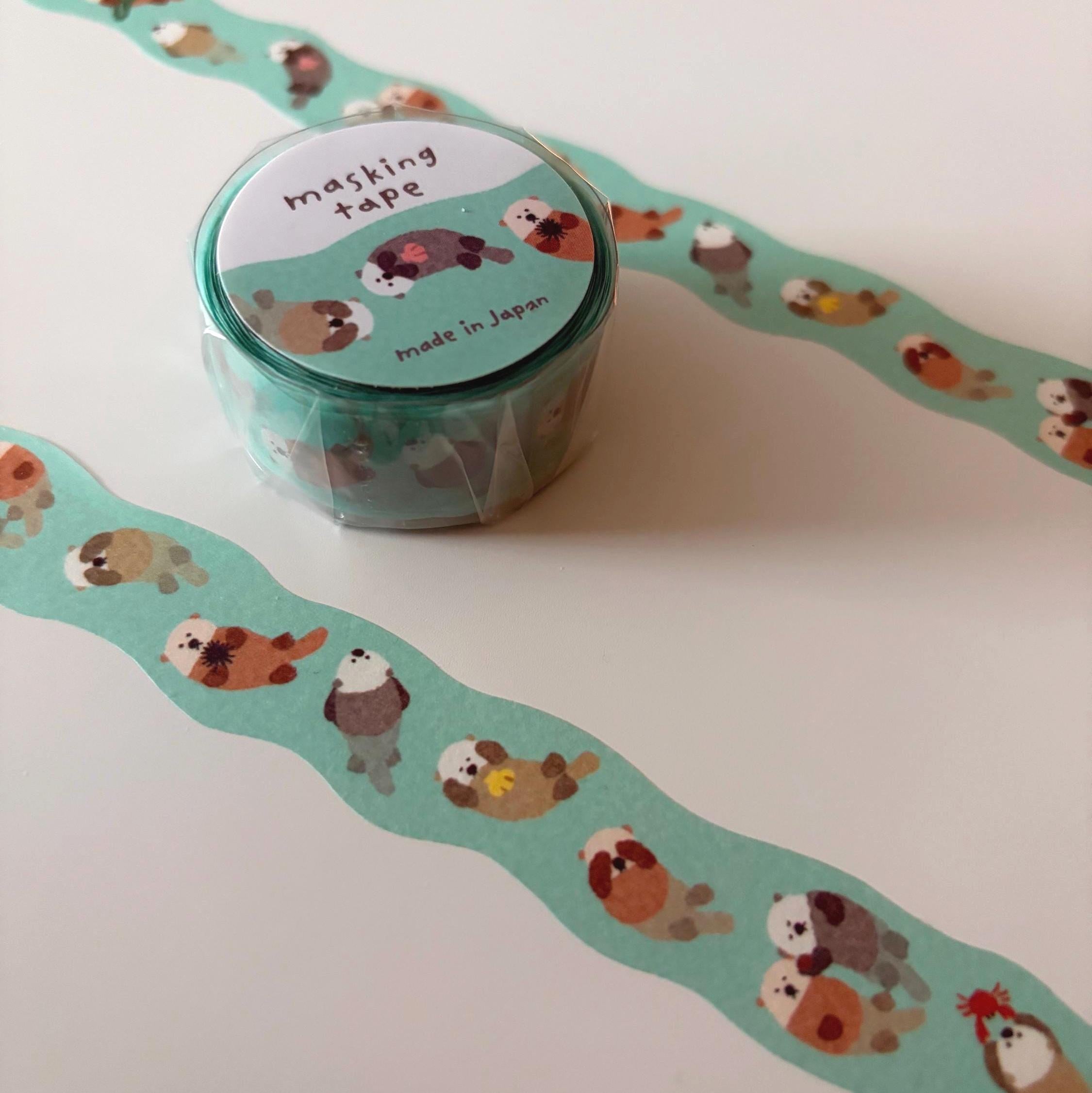 MIND WAVE Japanese Hokkori Masking Tape Die Cut Film Series for Journaling Stationery Scrapbooking Junk Journal Sea Otter