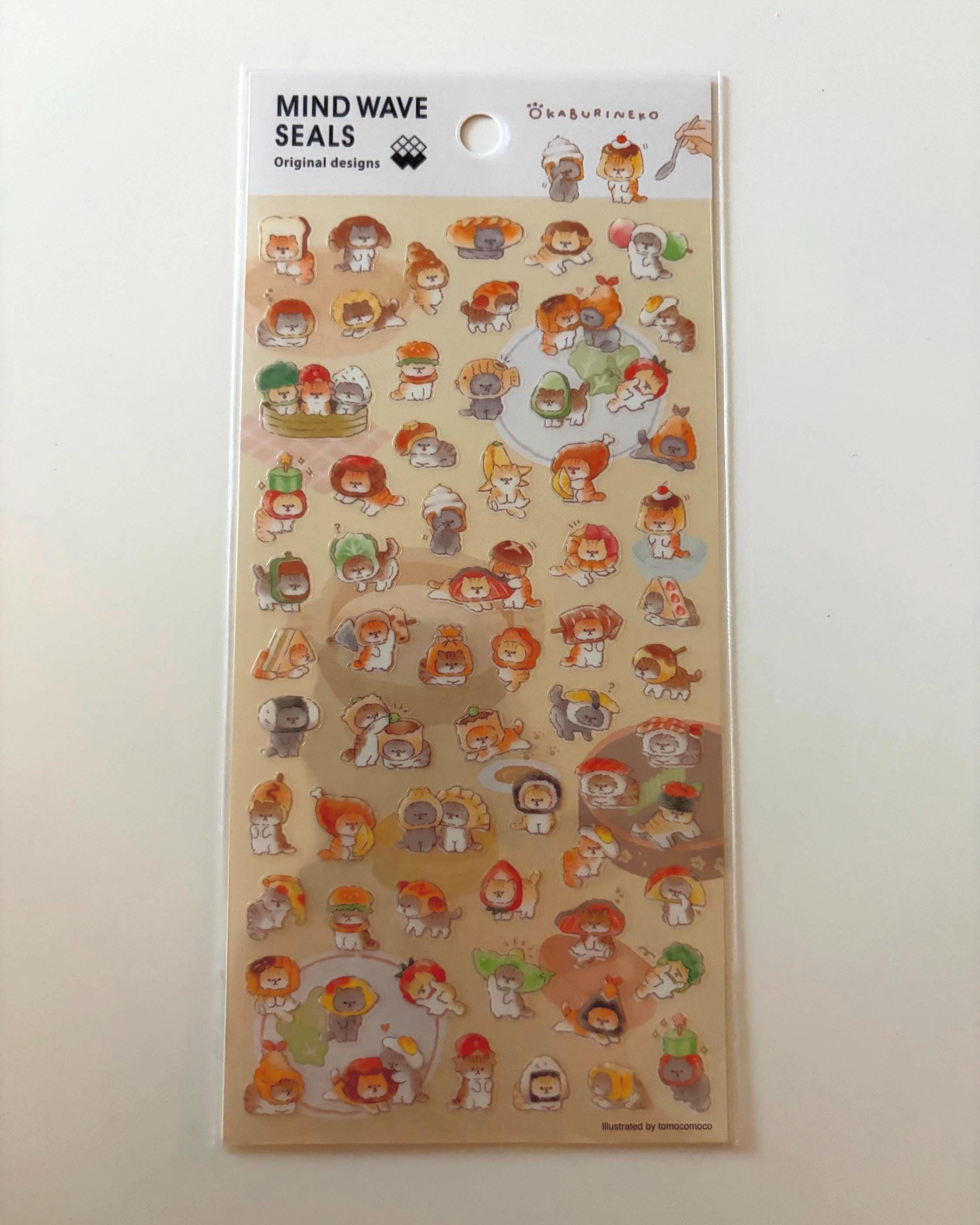 Okaburineko Cat Stickers | Japanese Stationery MIND WAVE JAPAN