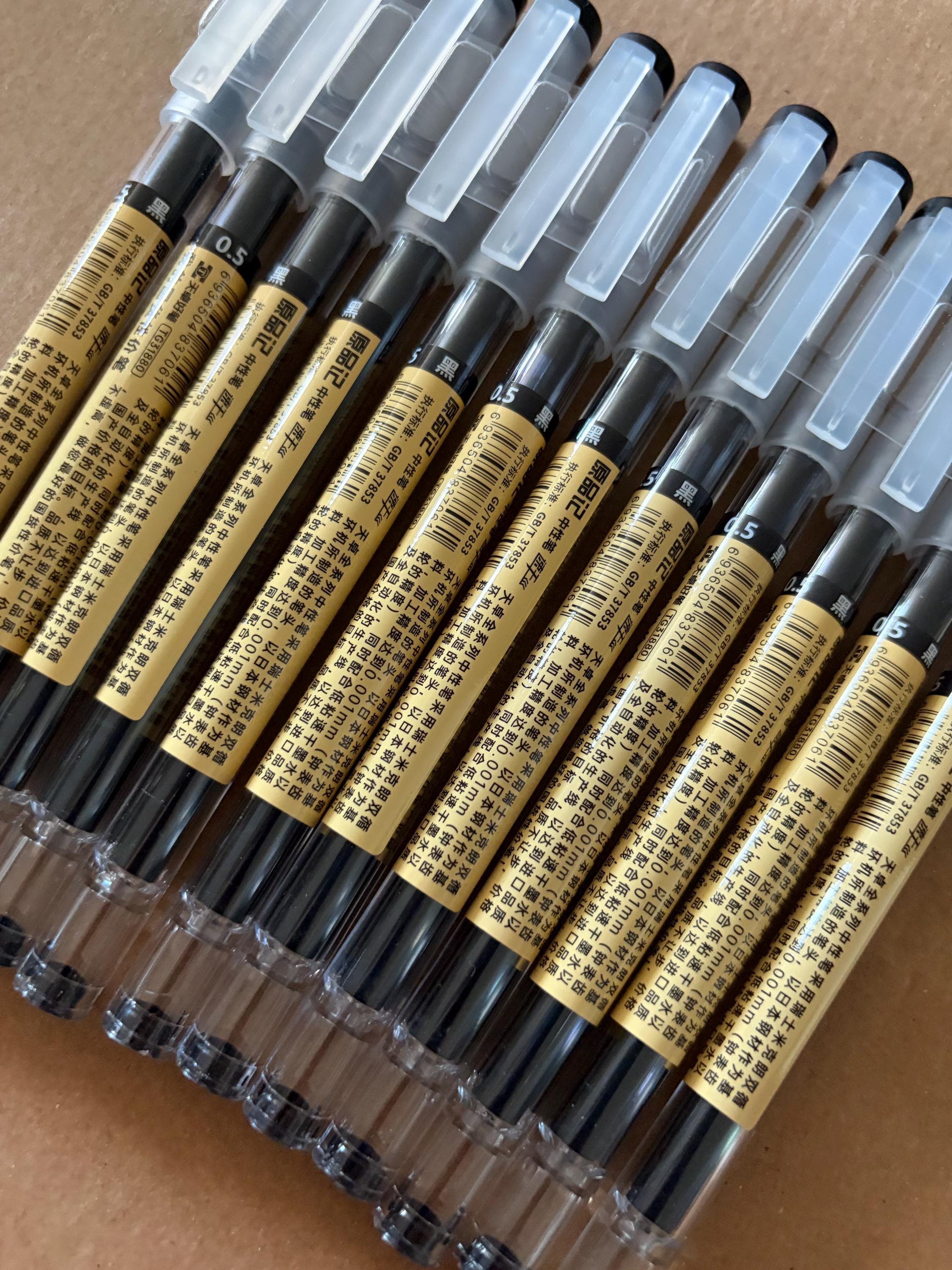 Thin Fine Black Ink Pens