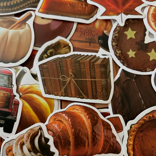 50pcs Dark Academia Autumnal Autumn Vintage Stickers