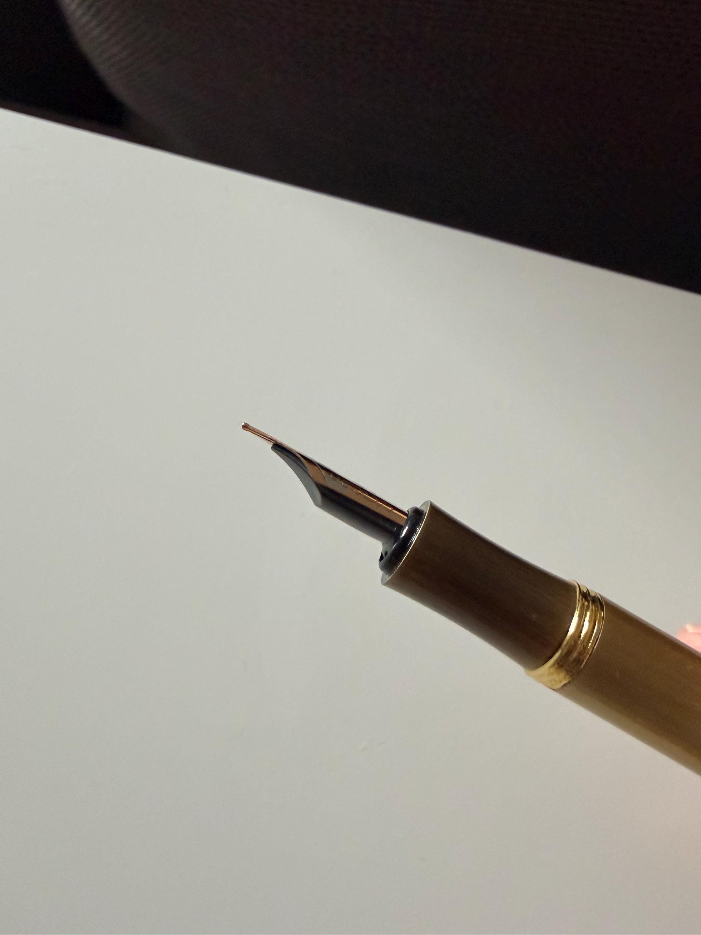 Yellow Bronze Brass Style Fountain Pen Gift Set Beginner User