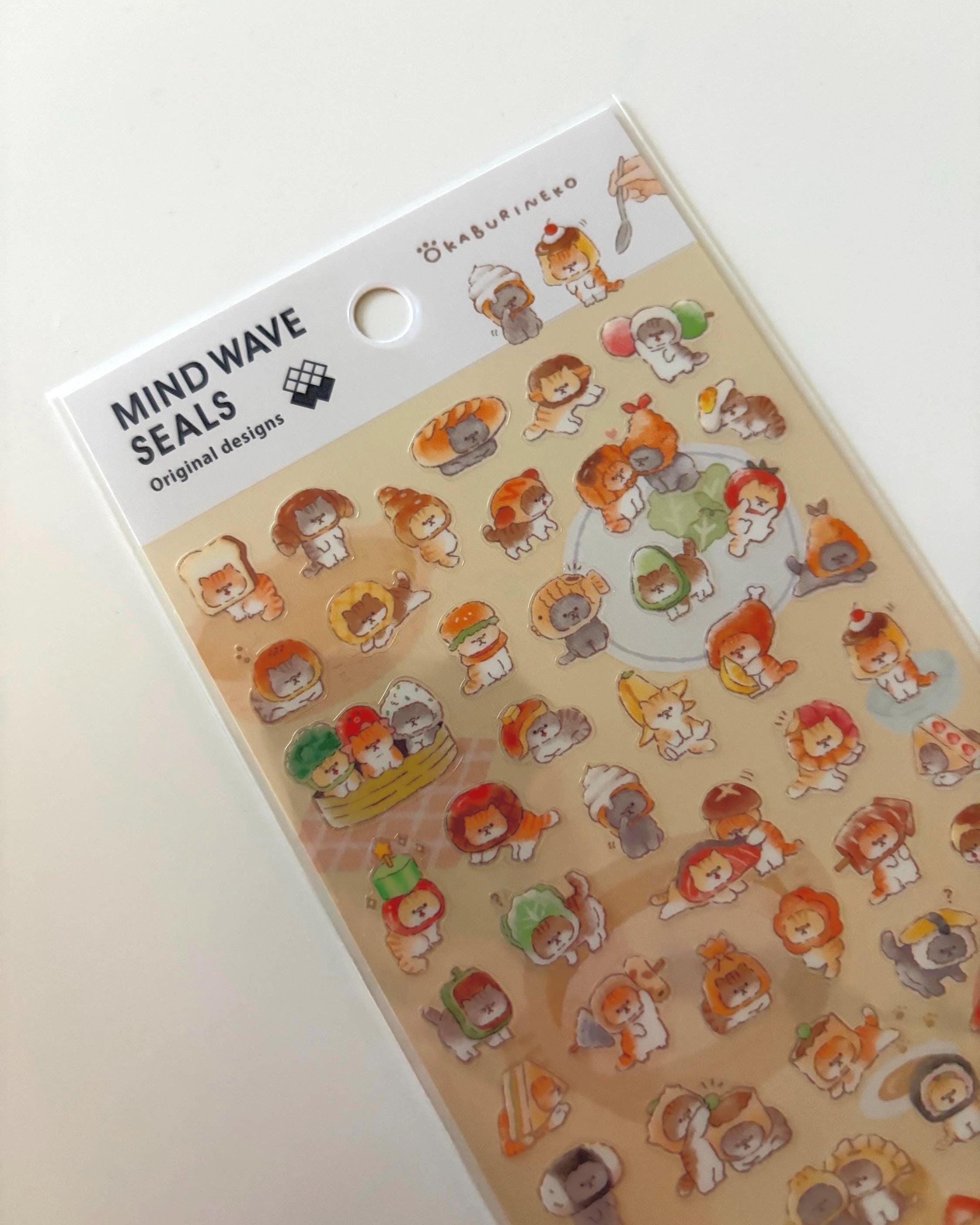 Okaburineko Cat Stickers | Japanese Stationery MIND WAVE JAPAN