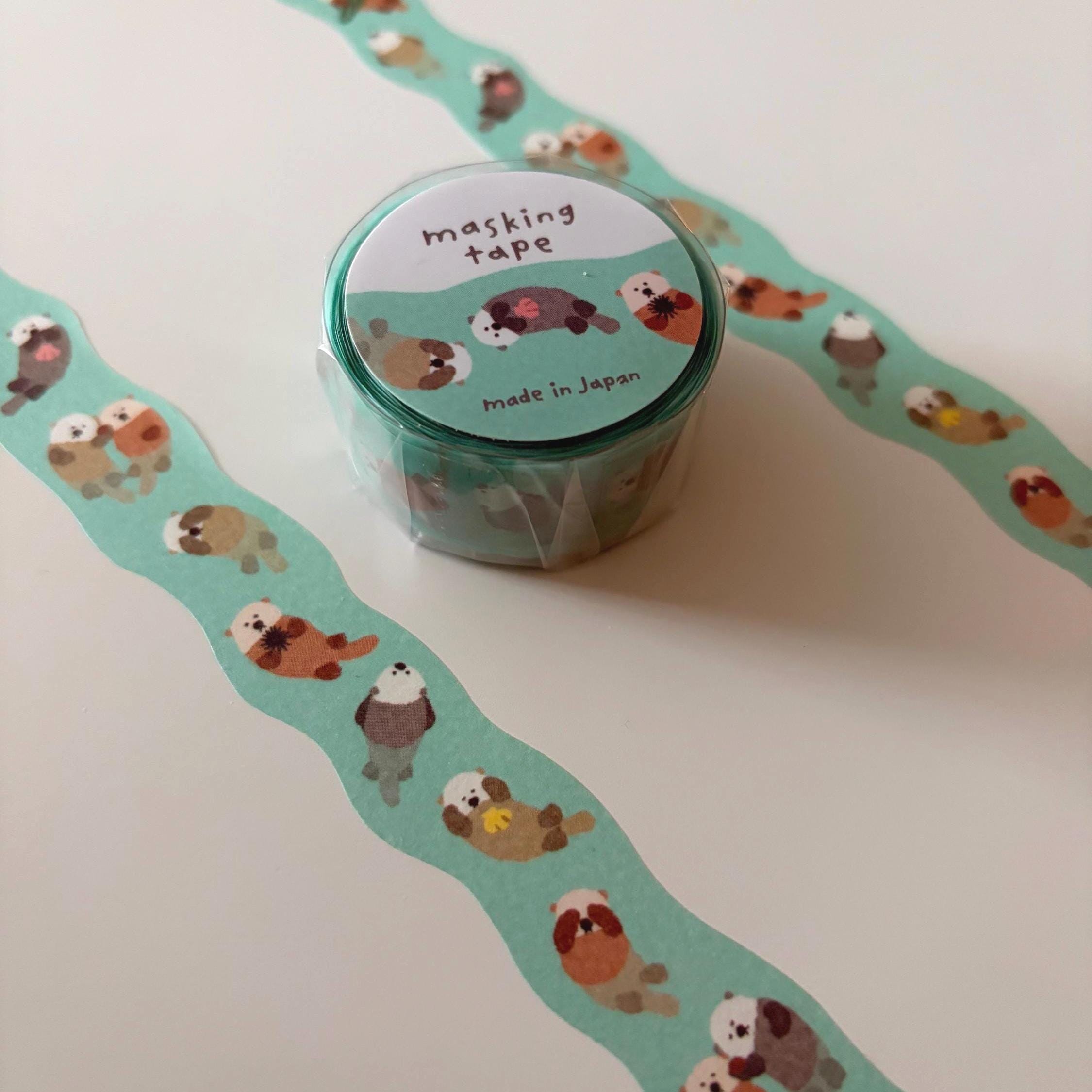 MIND WAVE Japanese Hokkori Masking Tape Die Cut Film Series for Journaling Stationery Scrapbooking Junk Journal Sea Otter