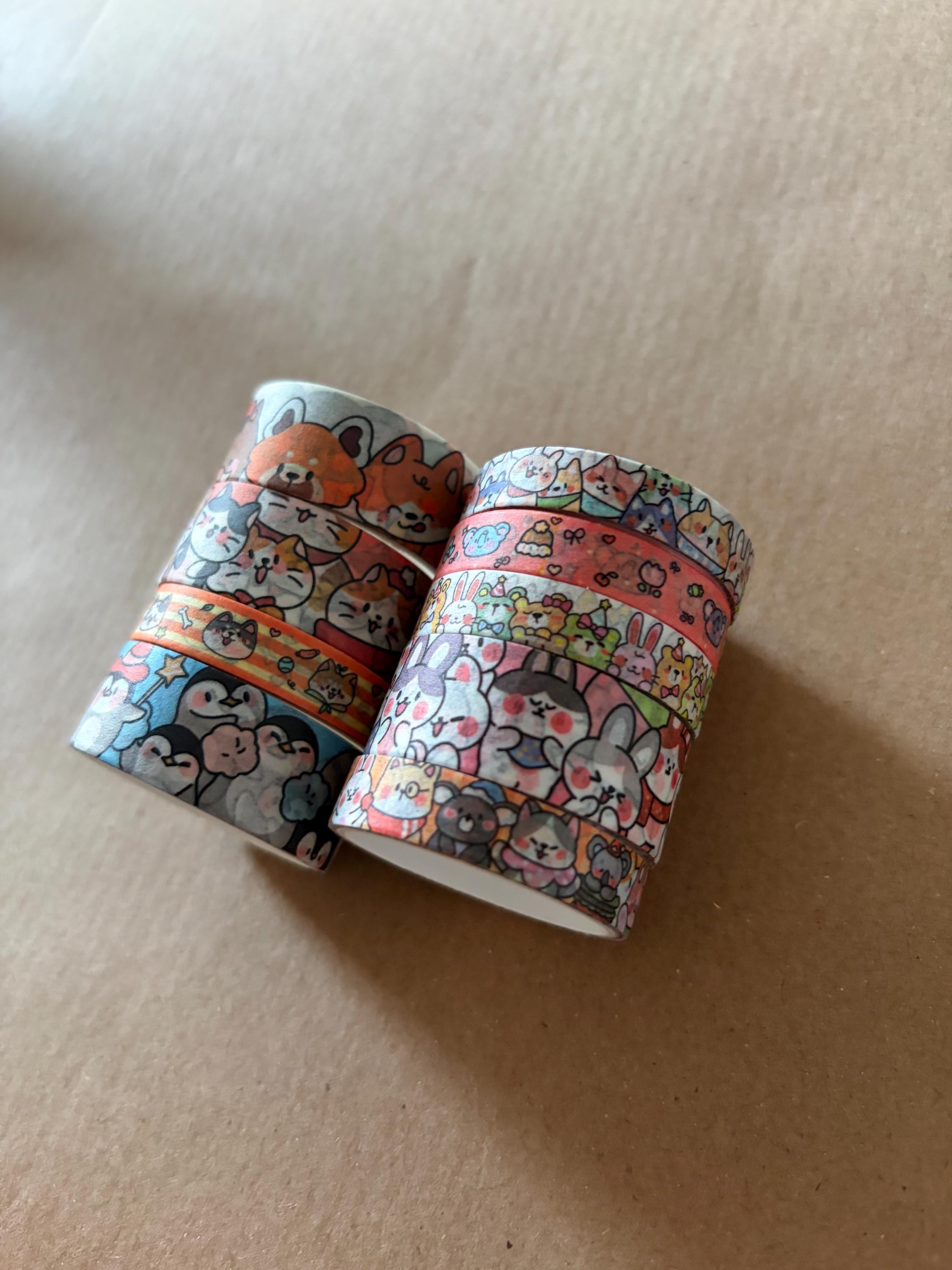 Japanese Washi Tape Animal Cute Stickers Travelling Stamp Cute Kawaii