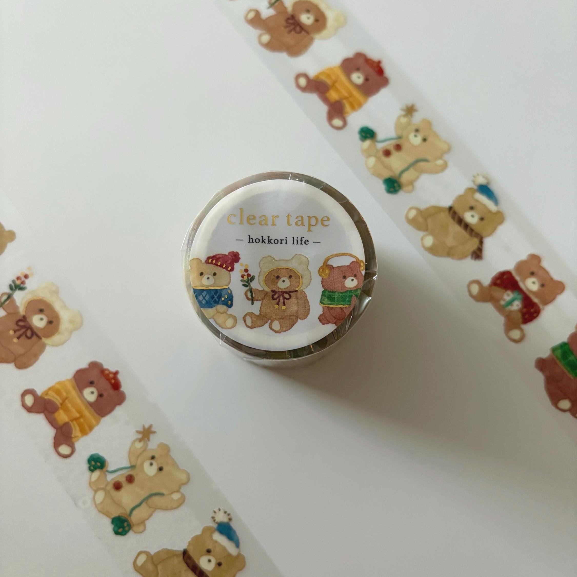 Bear Clear Tape - Japanese Washi for Journaling & Scrapbooking MIND WAVE JAPAN