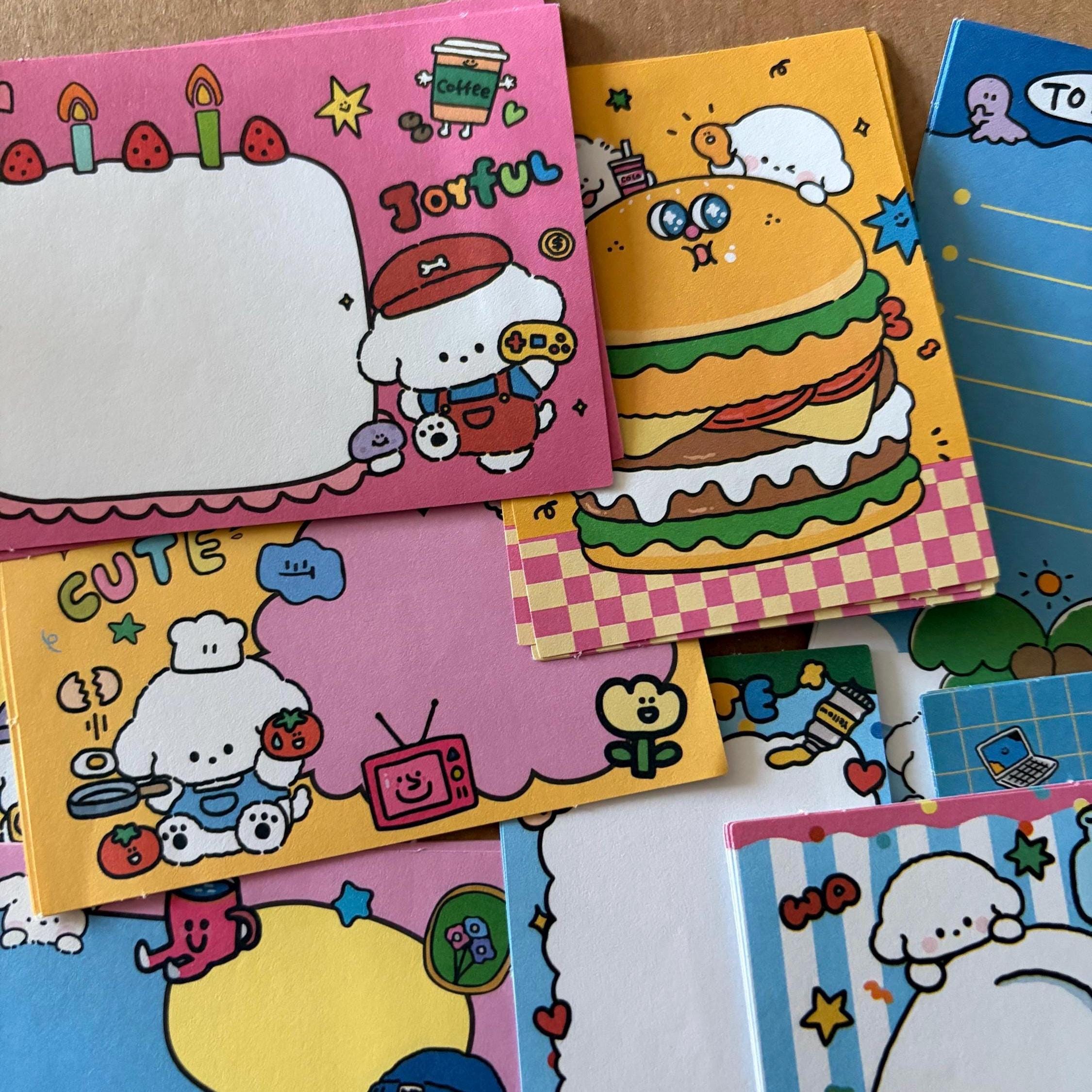 Retro Style Cute Memo Notes Sheets Paper Animals Colourful
