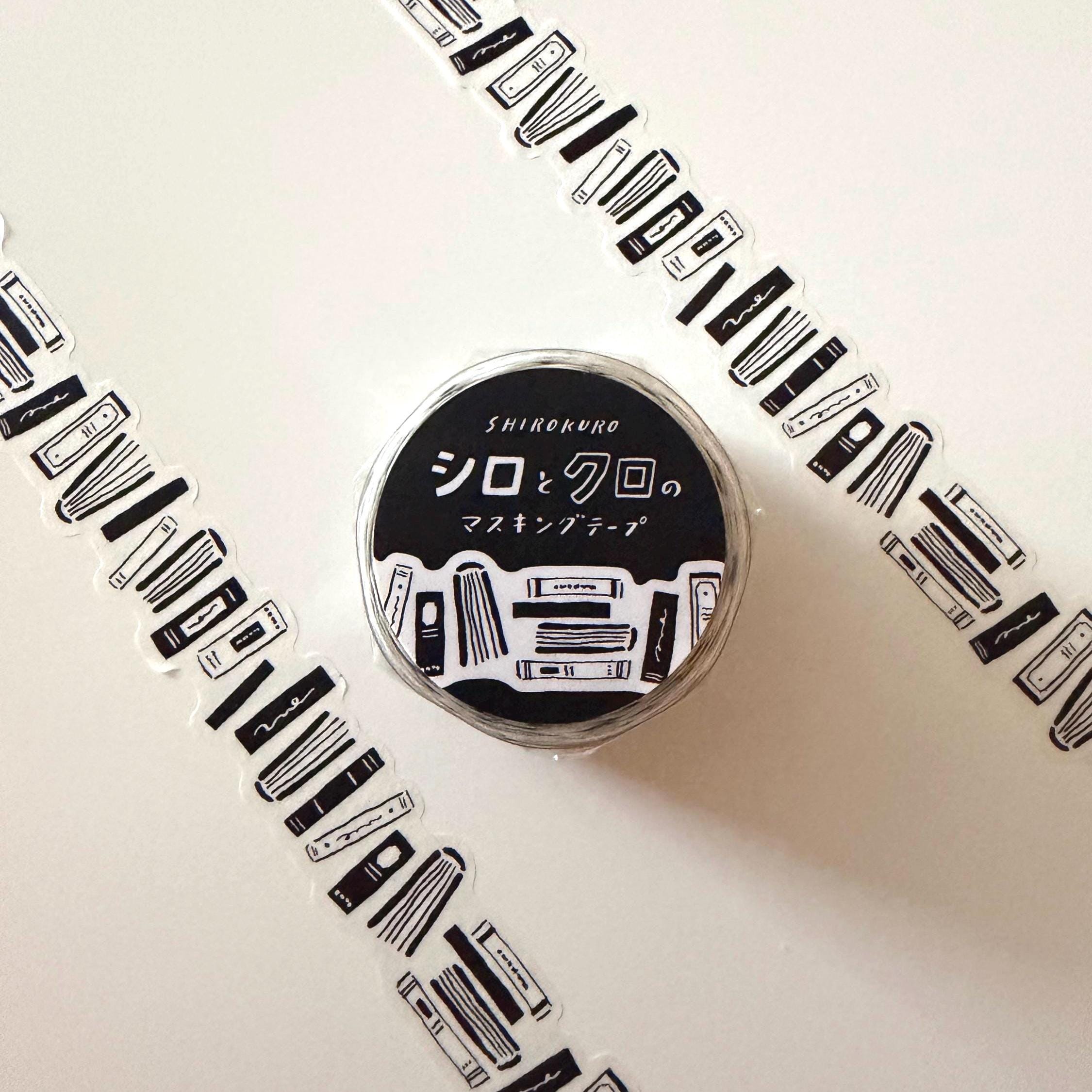 MIND WAVE Japanese Shirokuro Masking Tape Die Cut Film Series for Journaling Stationery Scrapbooking Junk Journal Monochrome Books