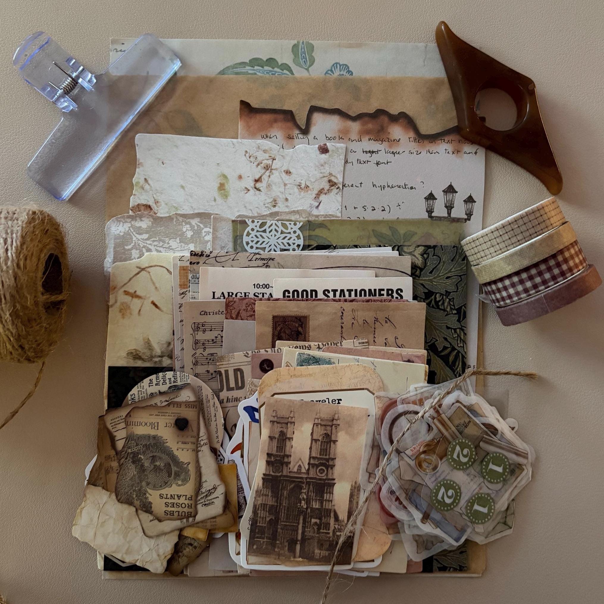 Dark Academia Ephemera Vintage Bundle | Craft, Journaling & Scrapbook Supplies