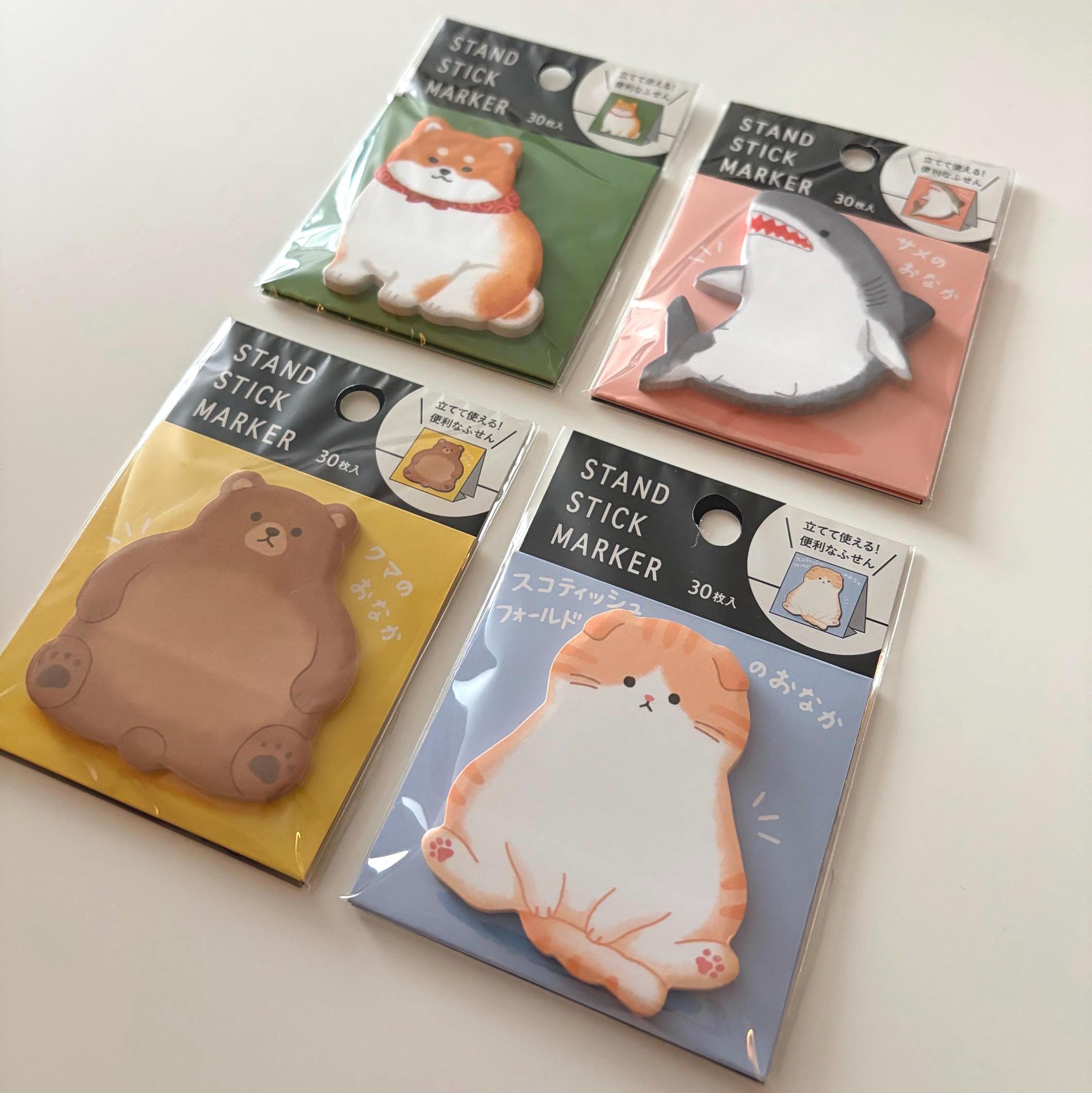Mind Wave Animal Sticky Notes: Japanese Stationery, 30 Sheets