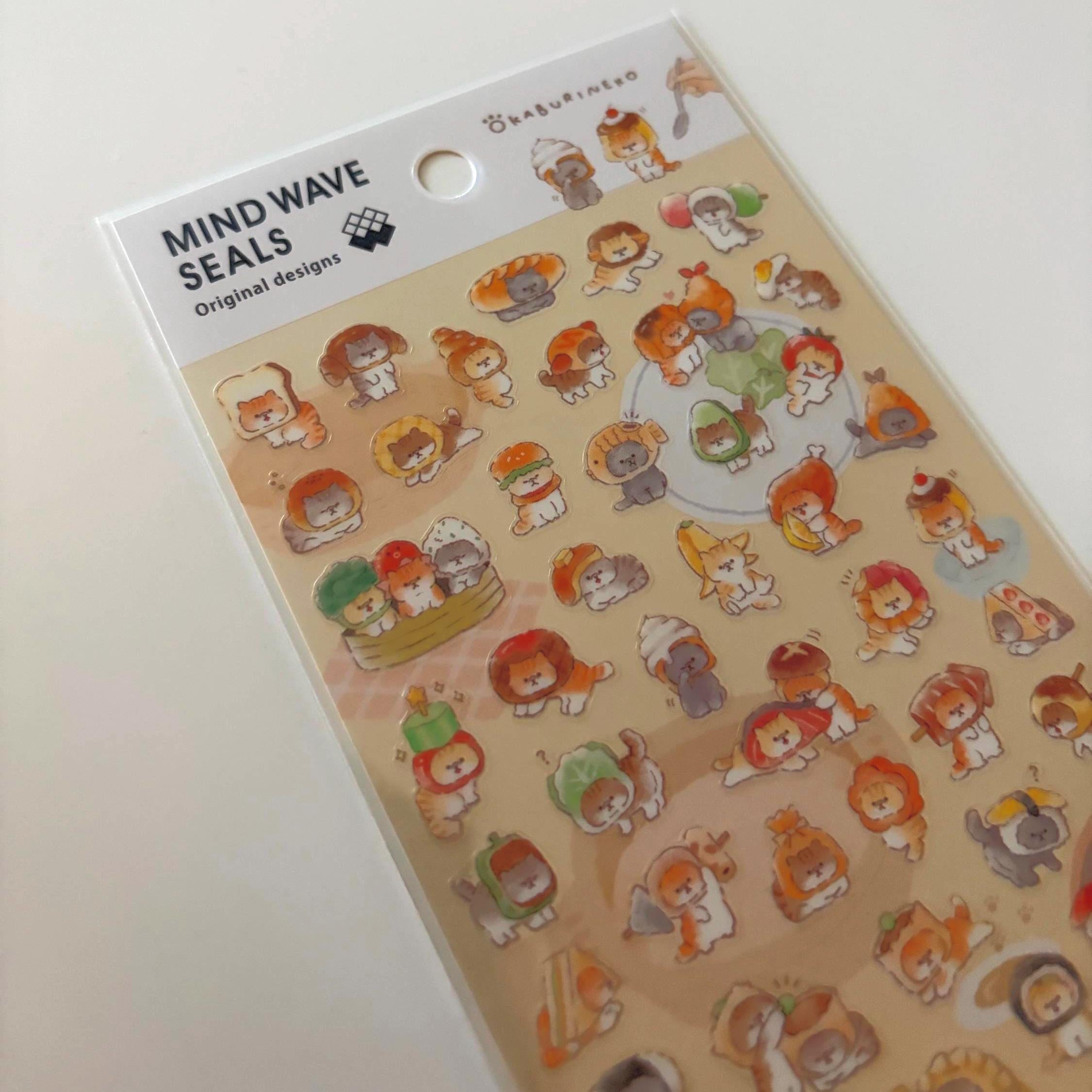 Okaburineko Cat Stickers | Japanese Stationery MIND WAVE JAPAN