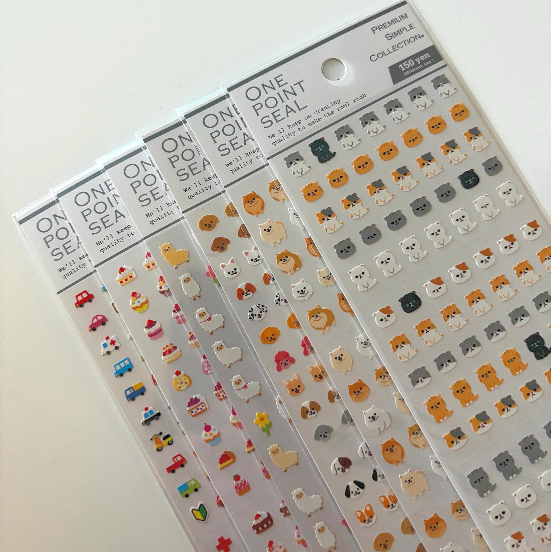Mind Wave Japanese Stickers, Animals, Daily Life, Journal Stickers