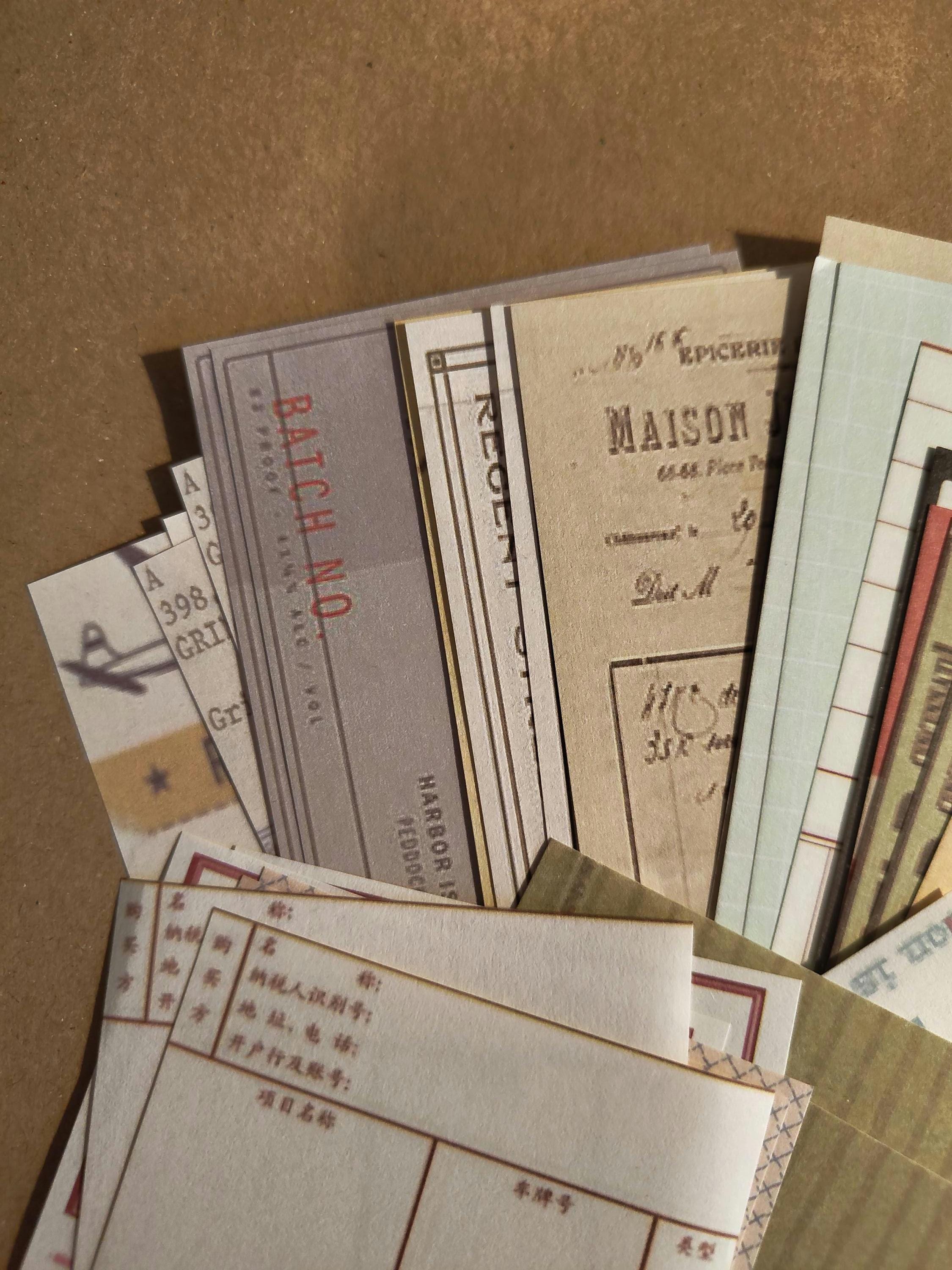 60pcs Vintage Ephemera Style Papers
